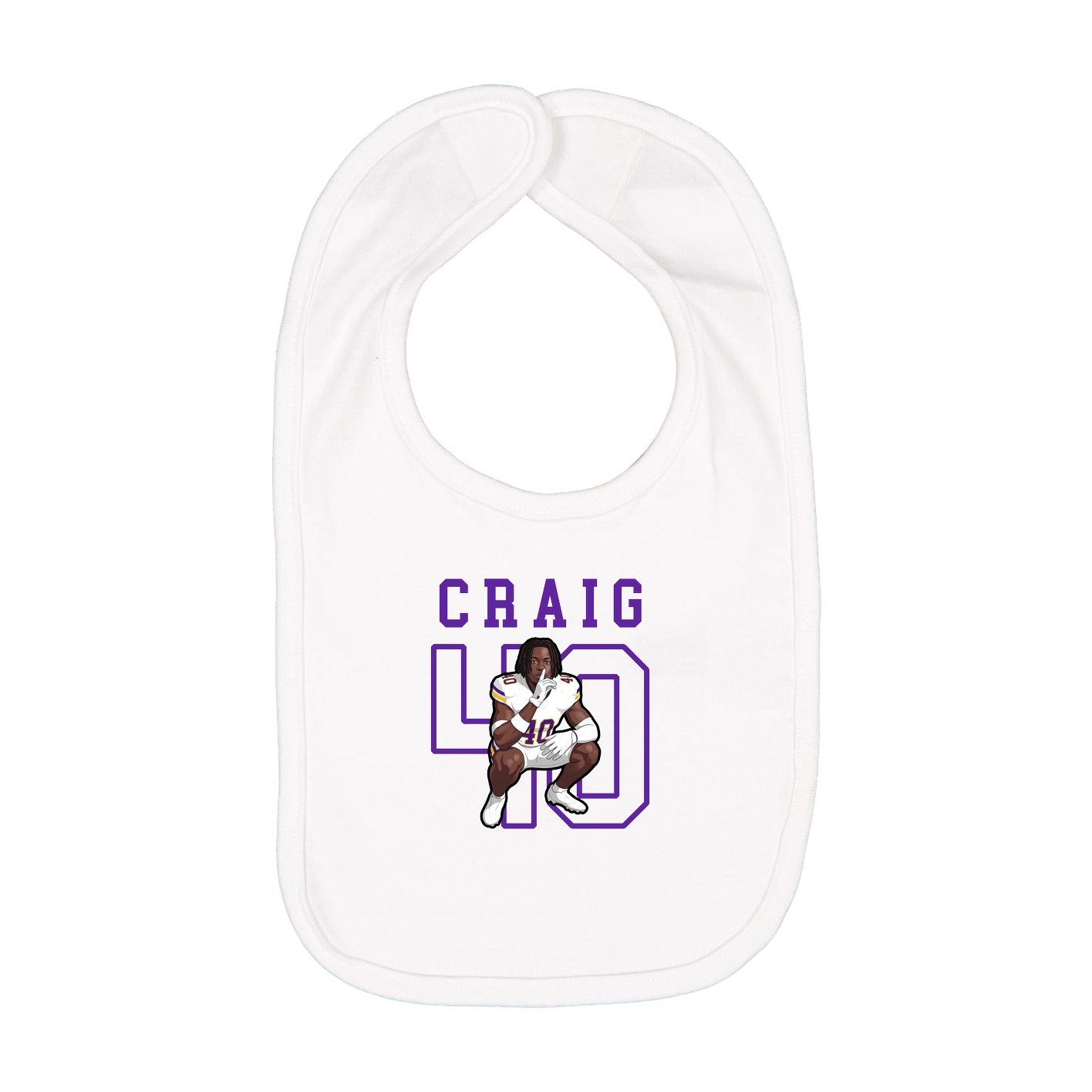 Infant Bib — Shirsey in White