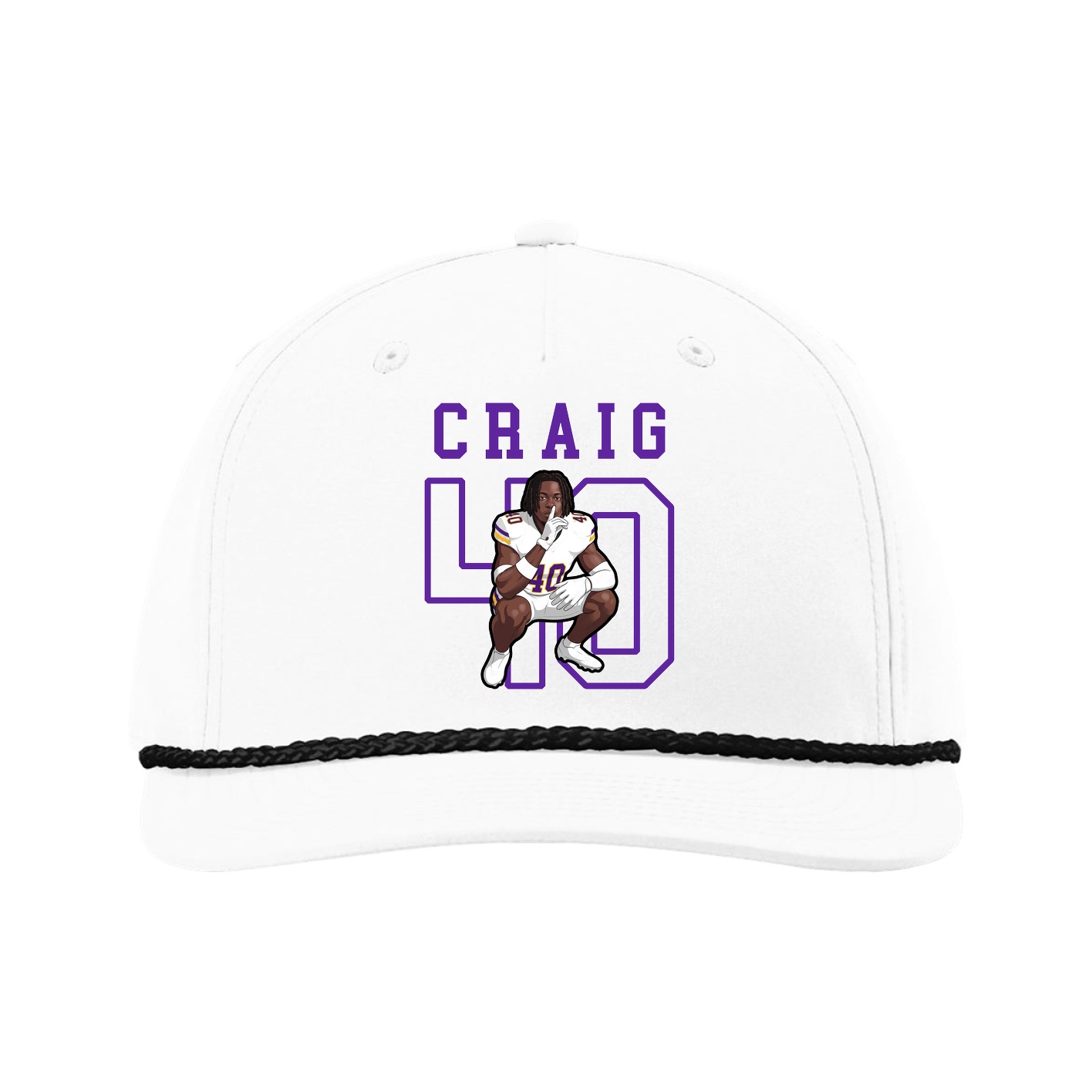 Five-Panel Classic Rope Cap — Shirsey in White