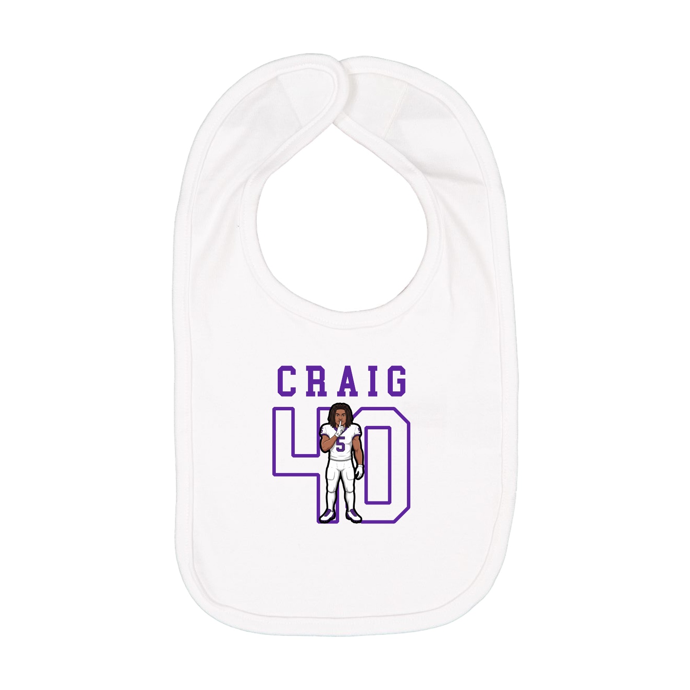 Infant Bib — Shirsey in White