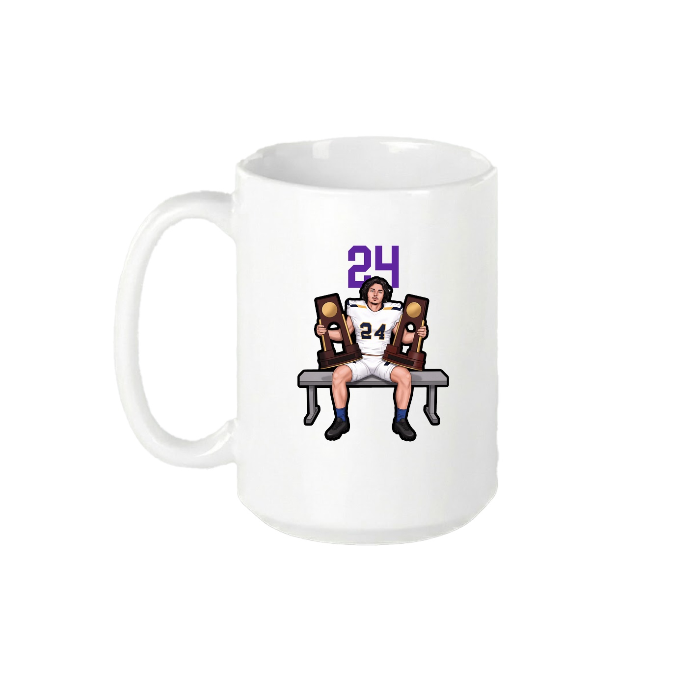 15oz Coffee Mug — Number Top in White