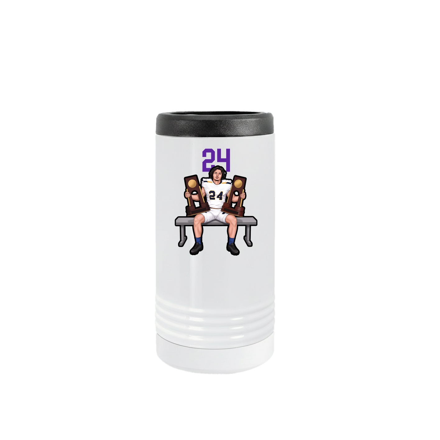 Slim Beverage Holder — Number Top in White