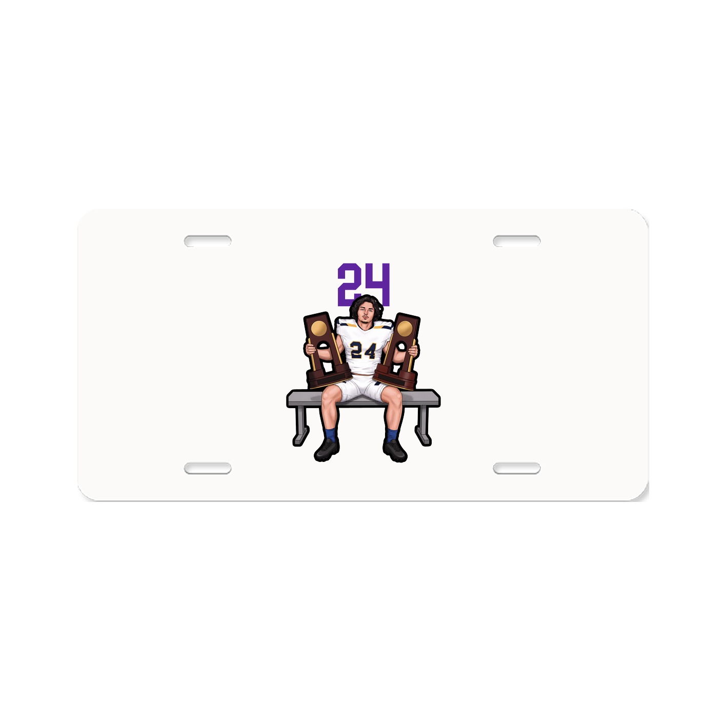 License Plate — Number Top in Classic