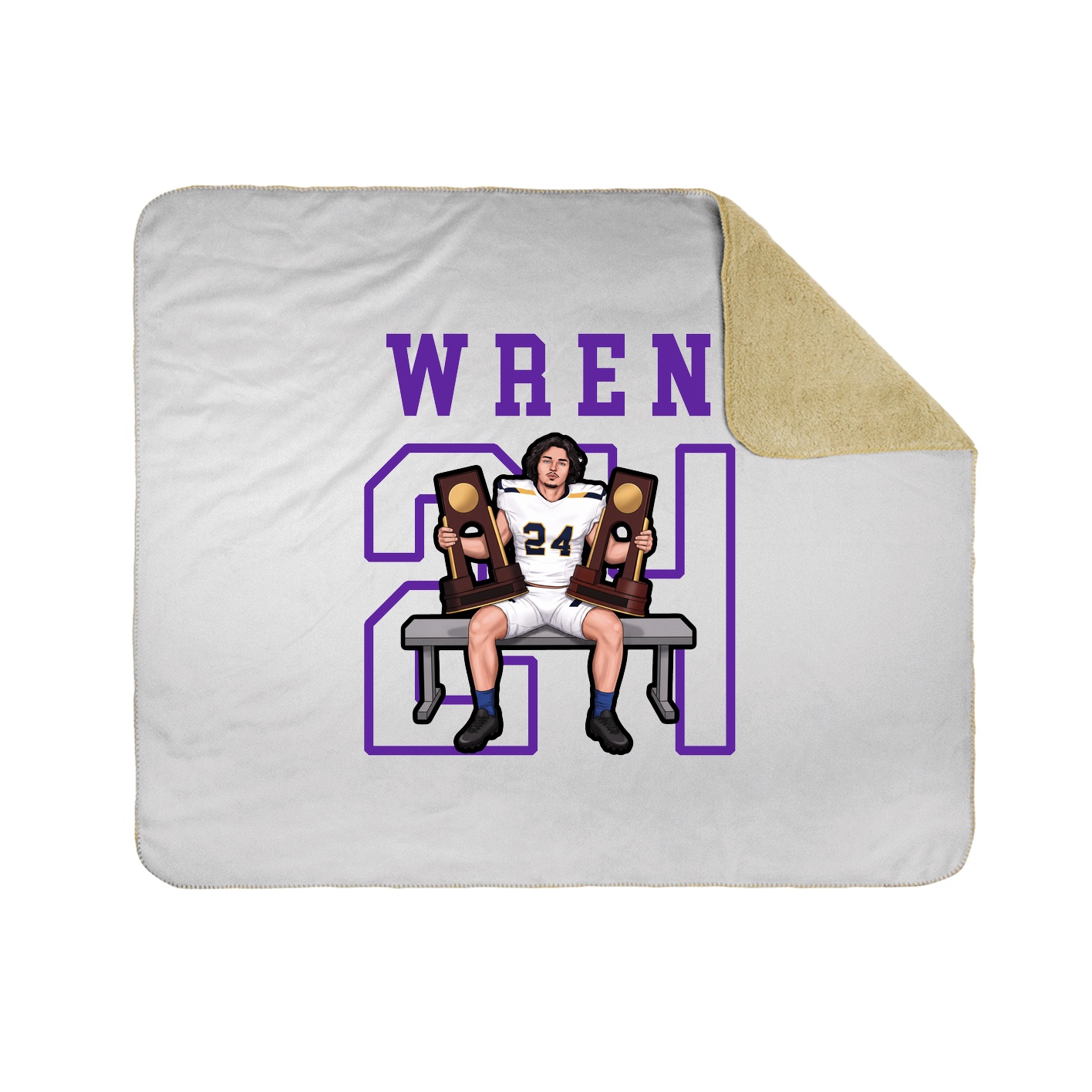 Throw Blanket — Shirsey in White