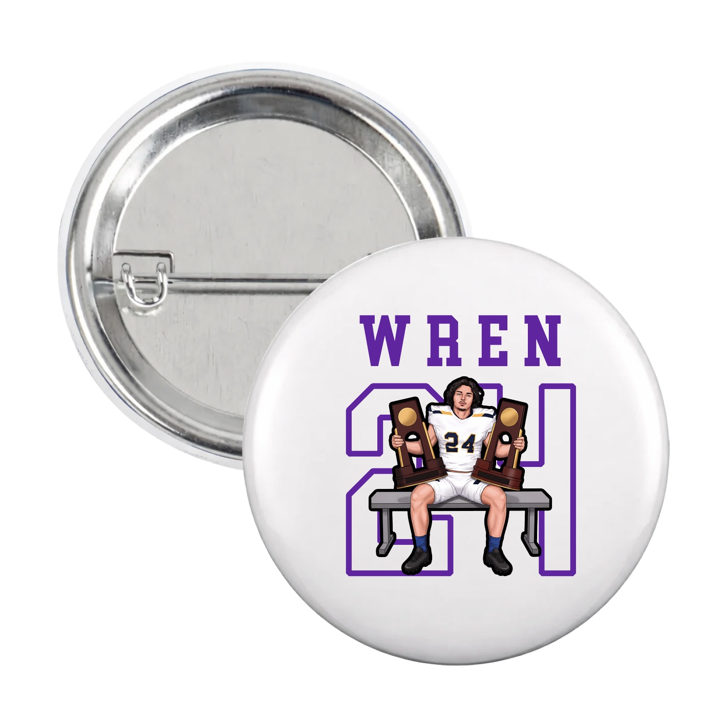 Game Day Button — Shirsey in White