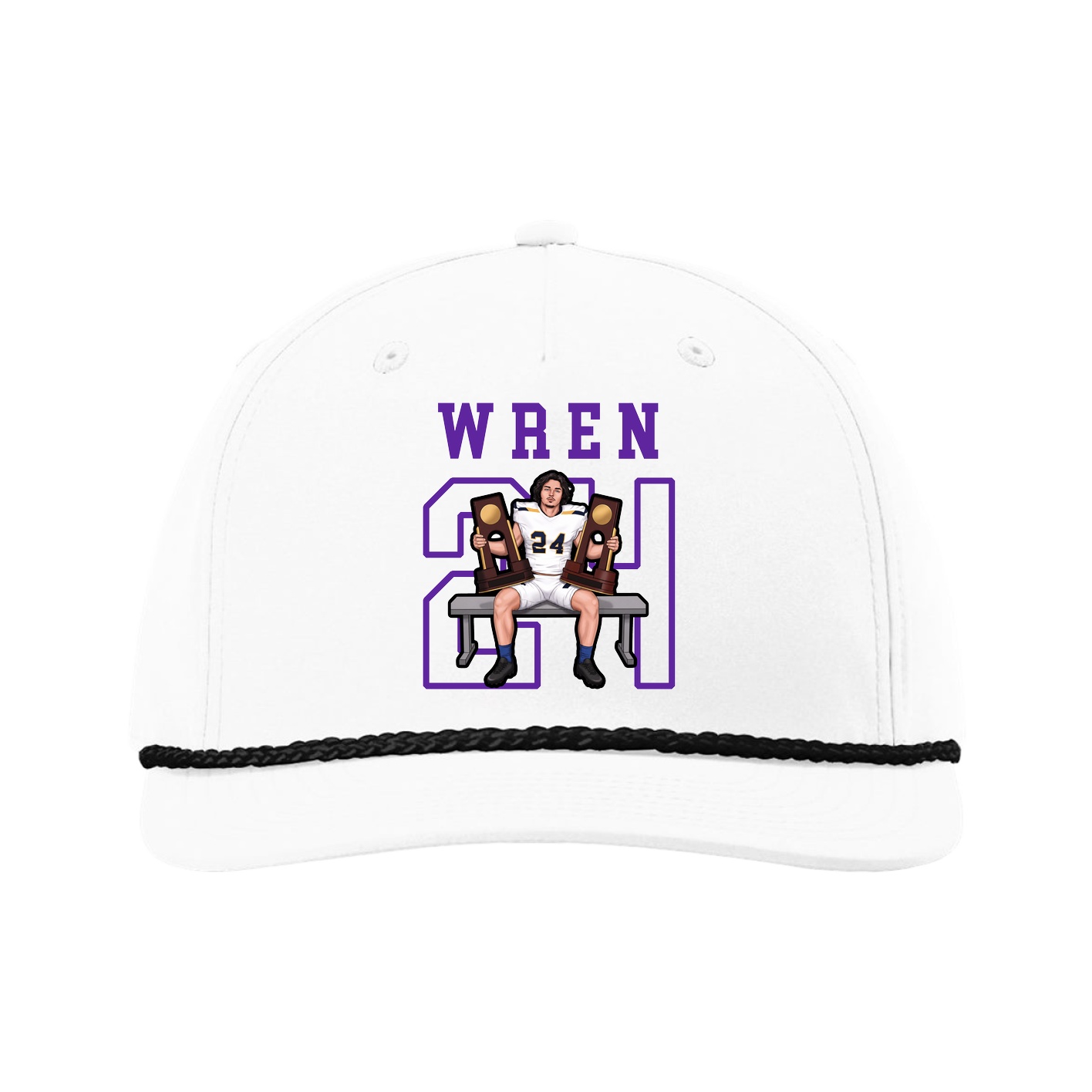 Five-Panel Classic Rope Cap — Shirsey in White