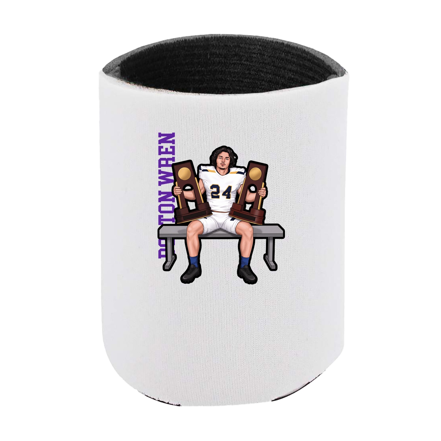 Can Holder — Name Vertical in White