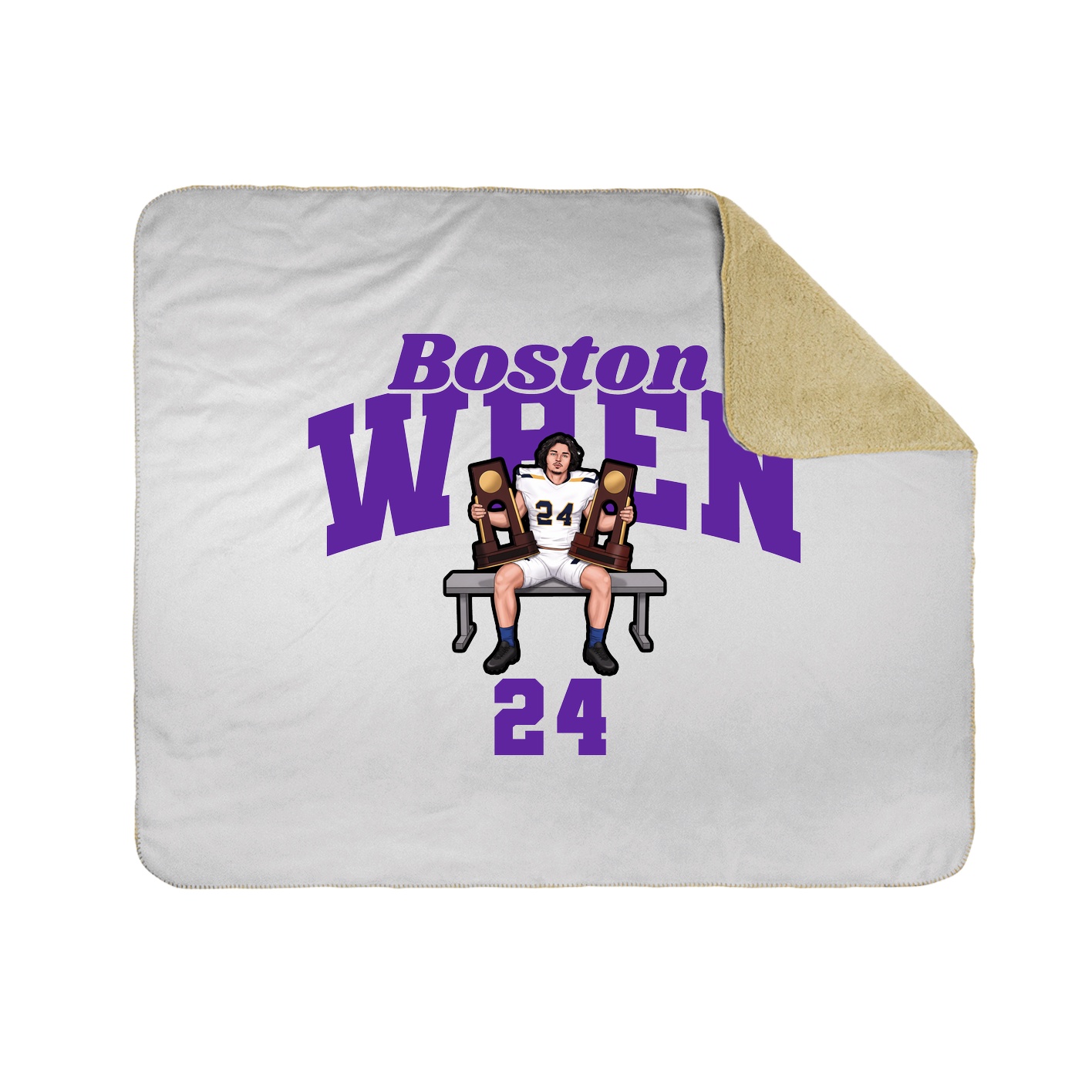 Throw Blanket — Signature Arch in White