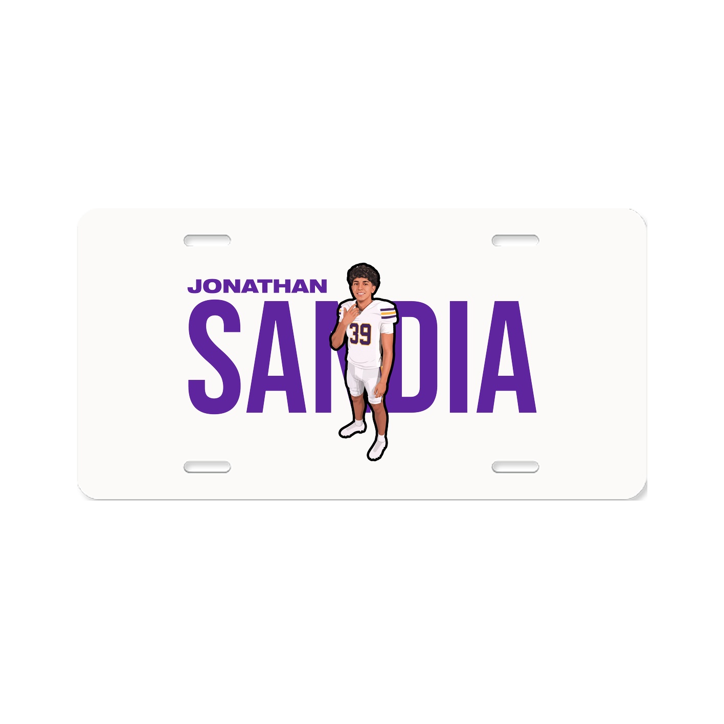 License Plate — Player Name in Classic
