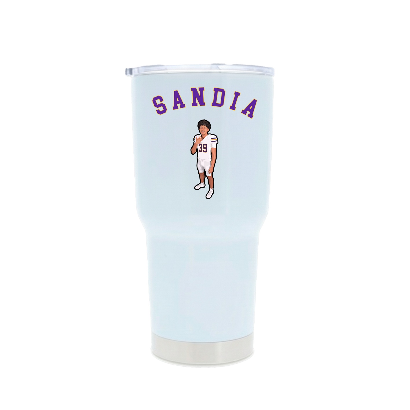 30oz Stainless Steel Tumbler — Shirsey Arch in White