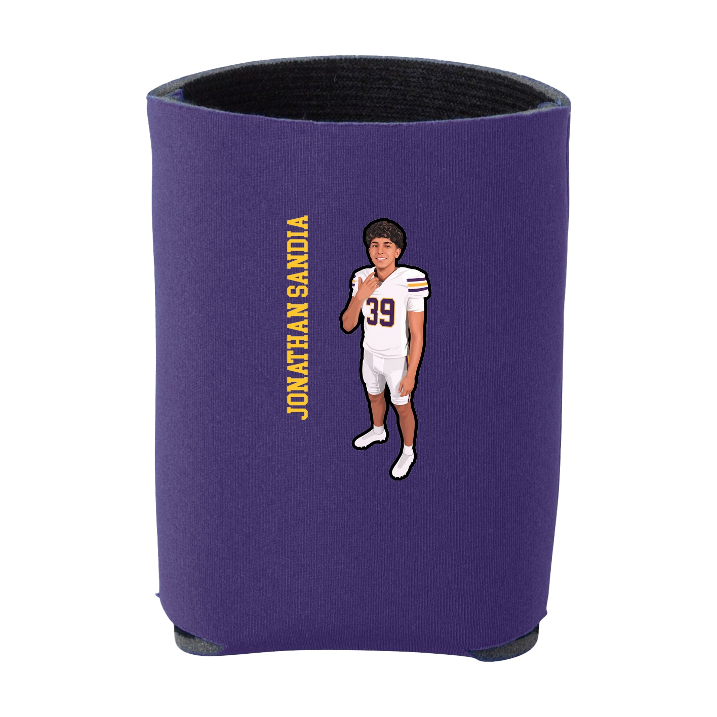 Can Holder — Name Vertical in Purple