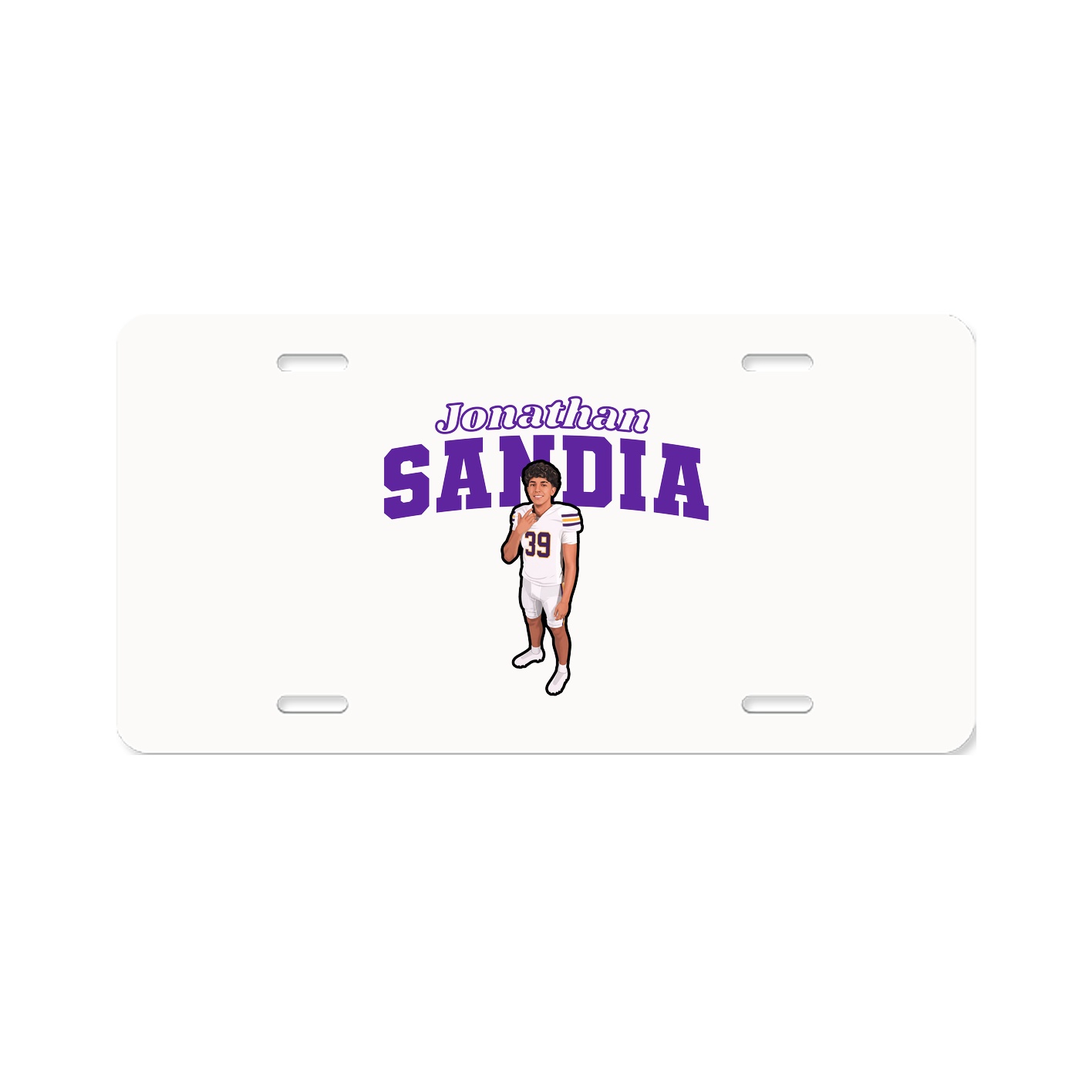 License Plate — Name Arch in Classic
