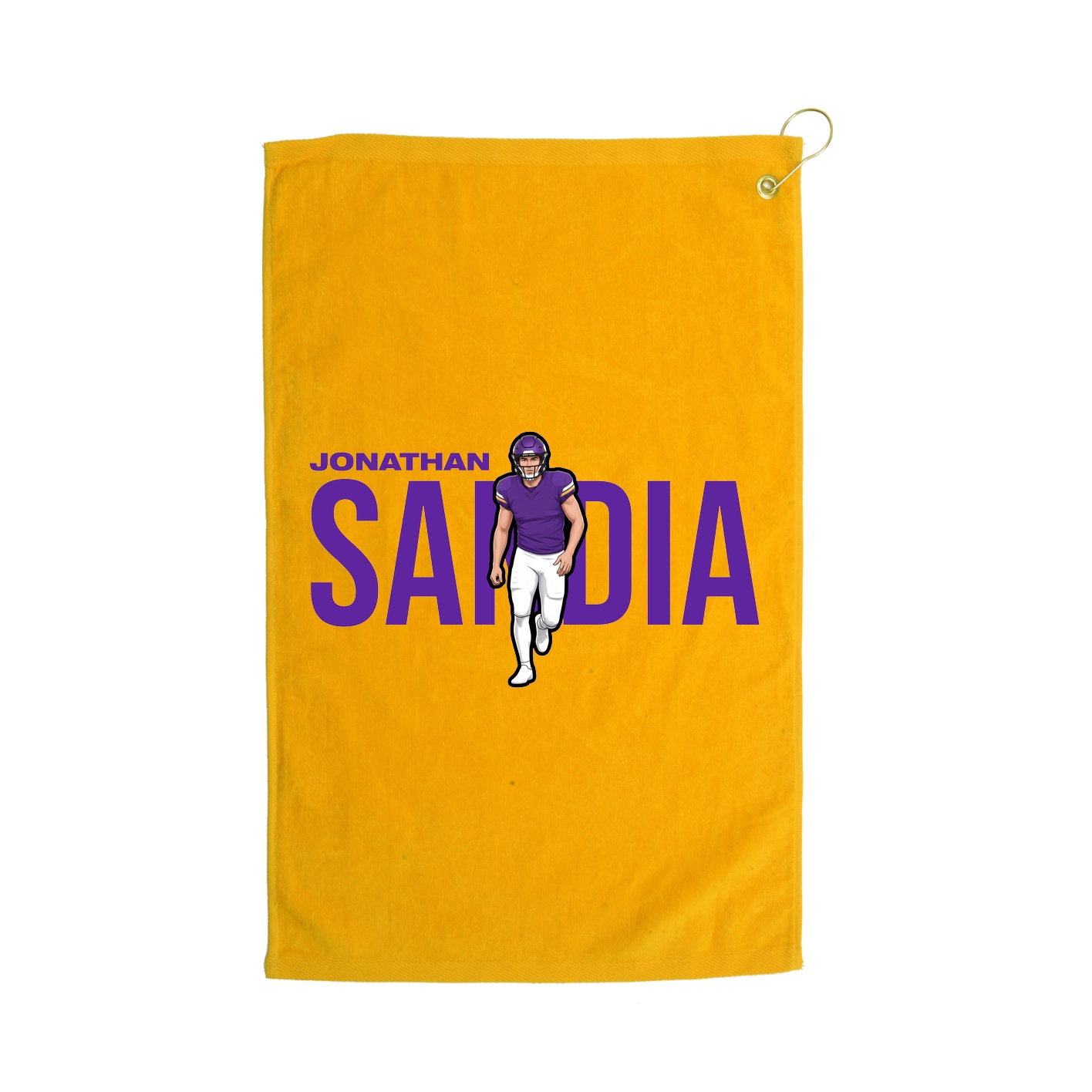 Golf Towel — Player Name in Gold