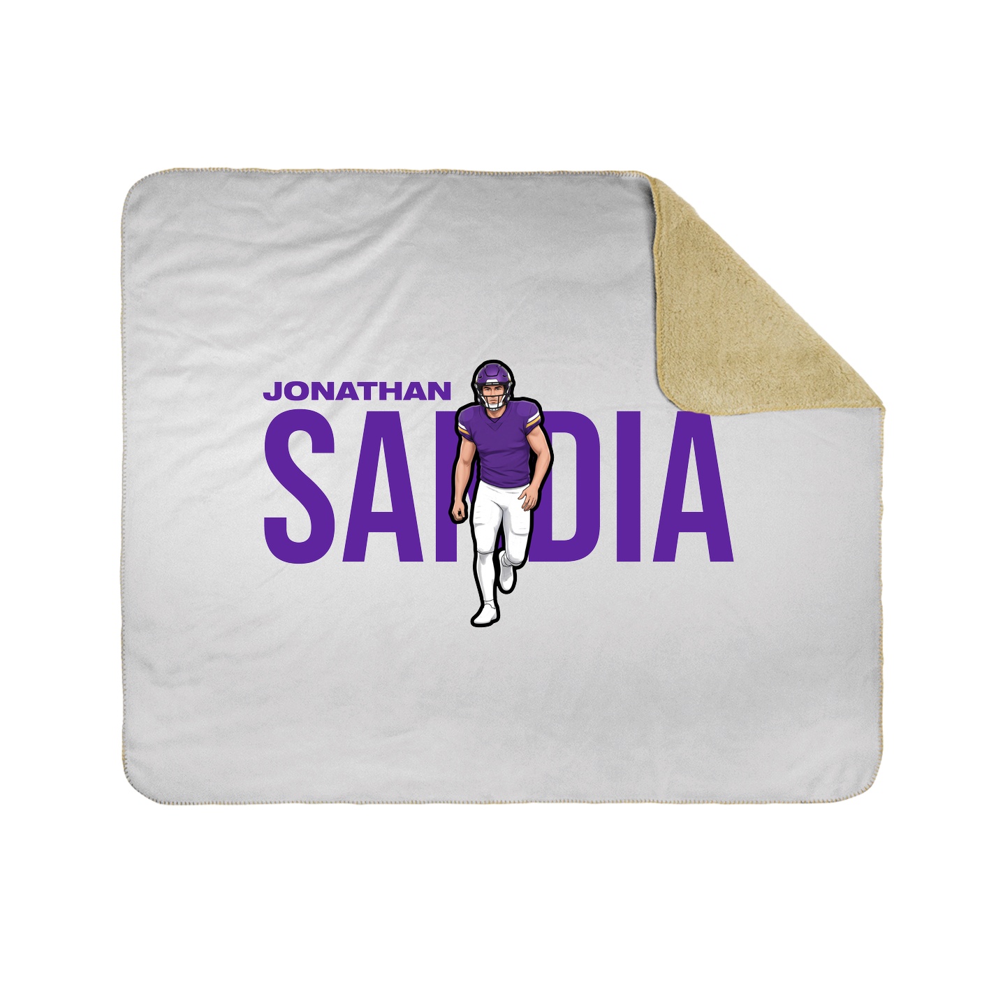 Throw Blanket — Player Name in White