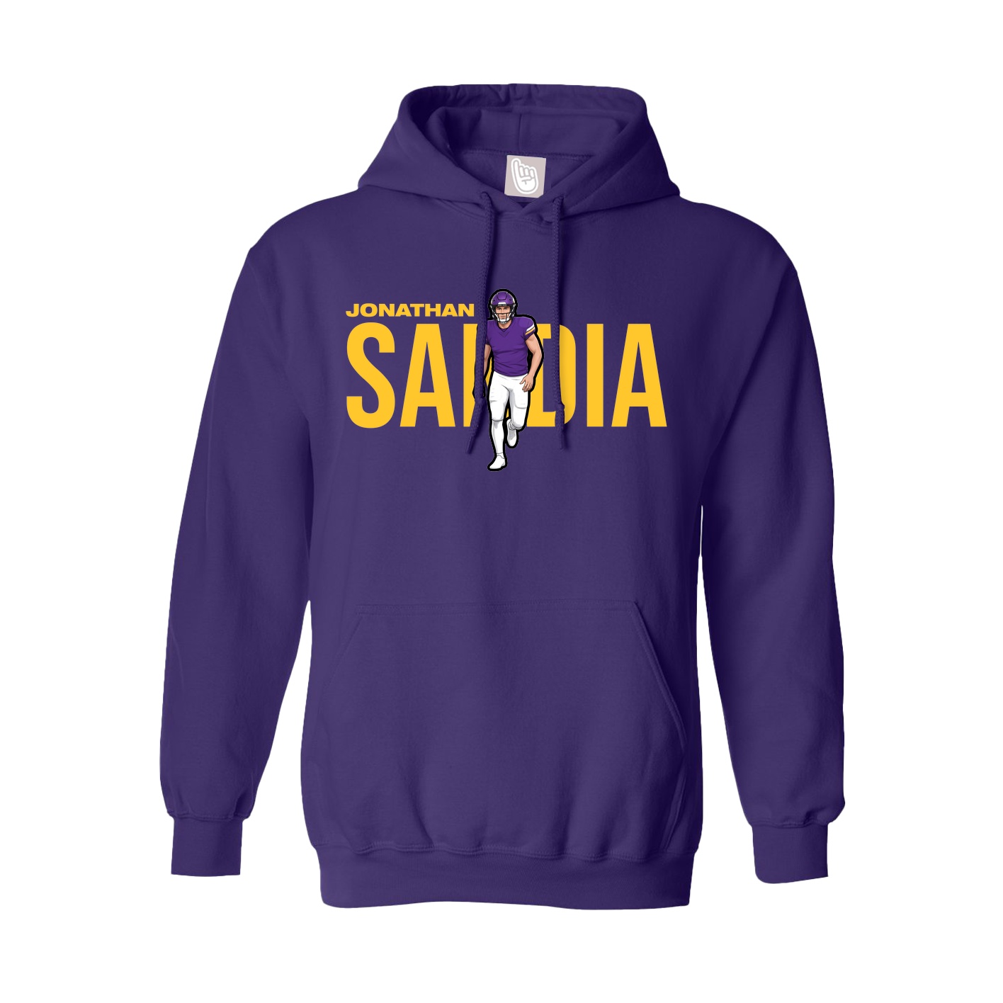 Youth Hoodie — Player Name in Purple