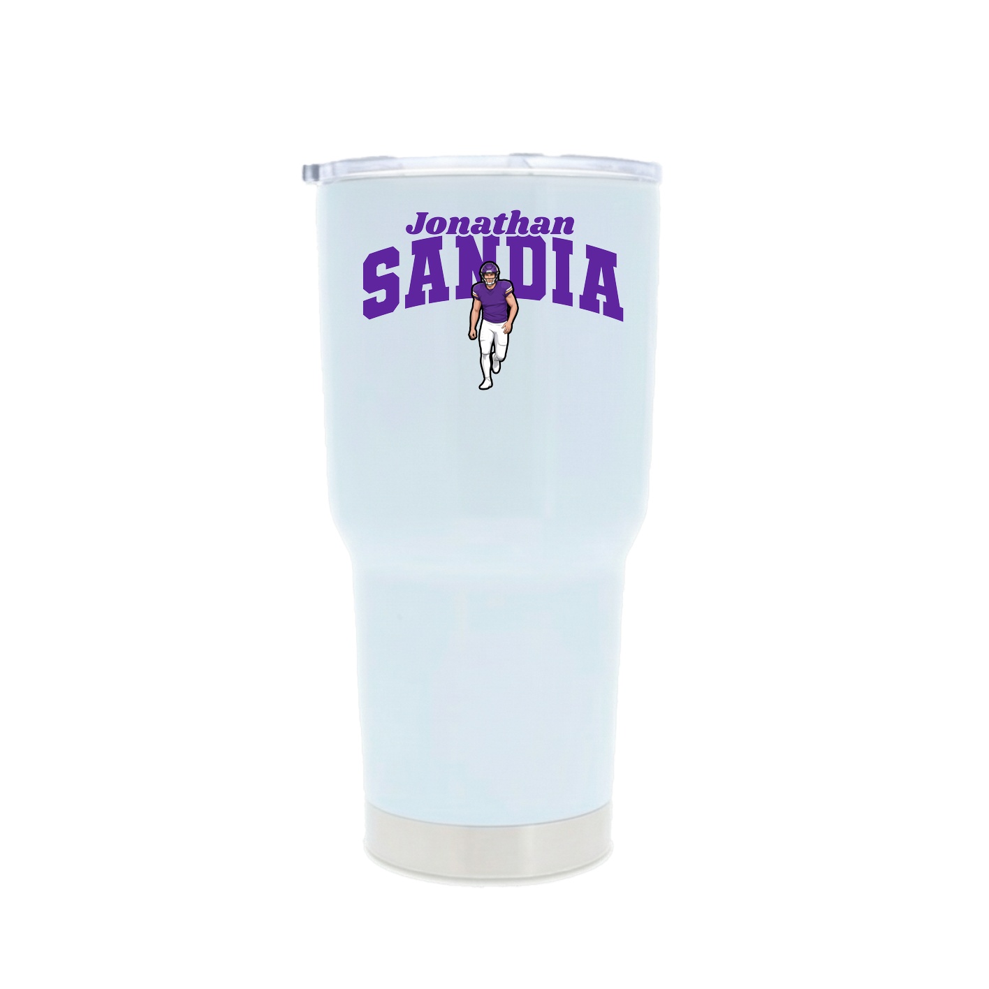 30oz Stainless Steel Tumbler — Signature Arch in White