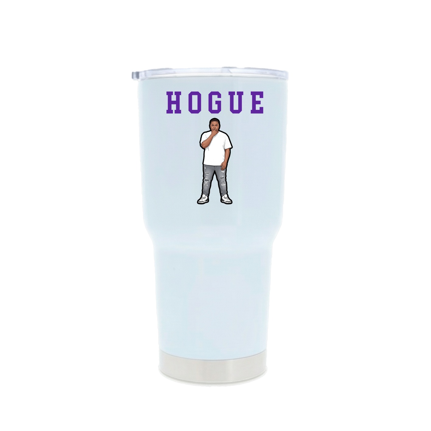 30oz Stainless Steel Tumbler — Shirsey in White