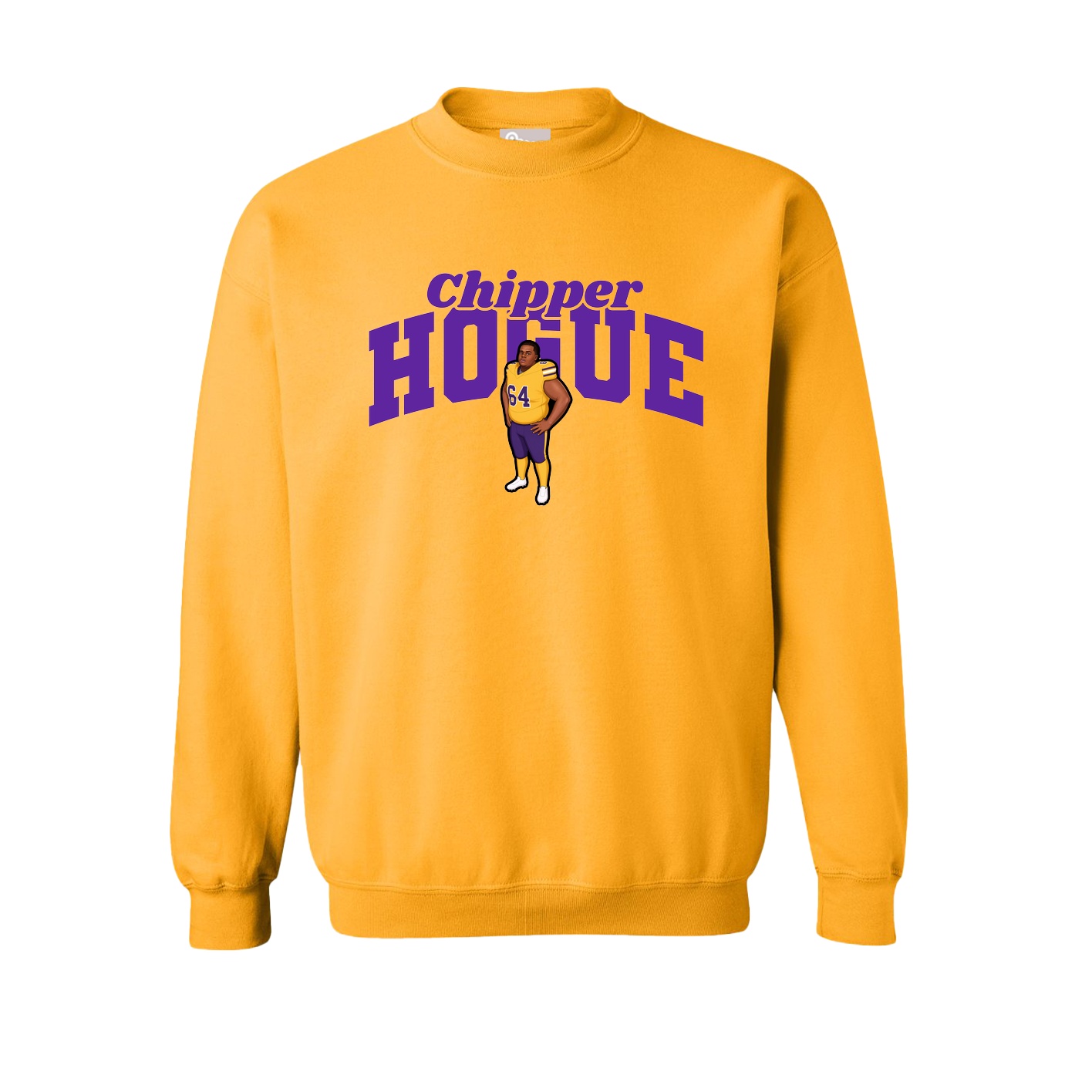Fleece Crew — Signature Arch in Gold