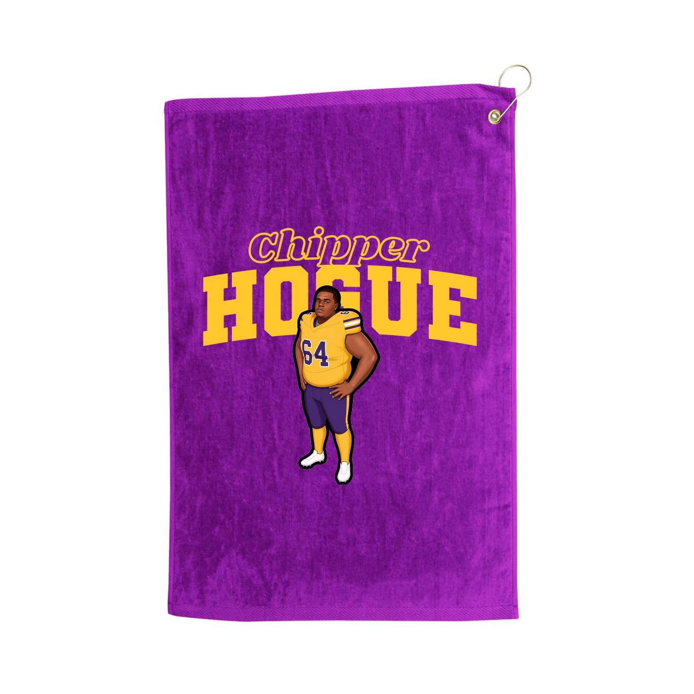 Golf Towel — Name Arch in Purple