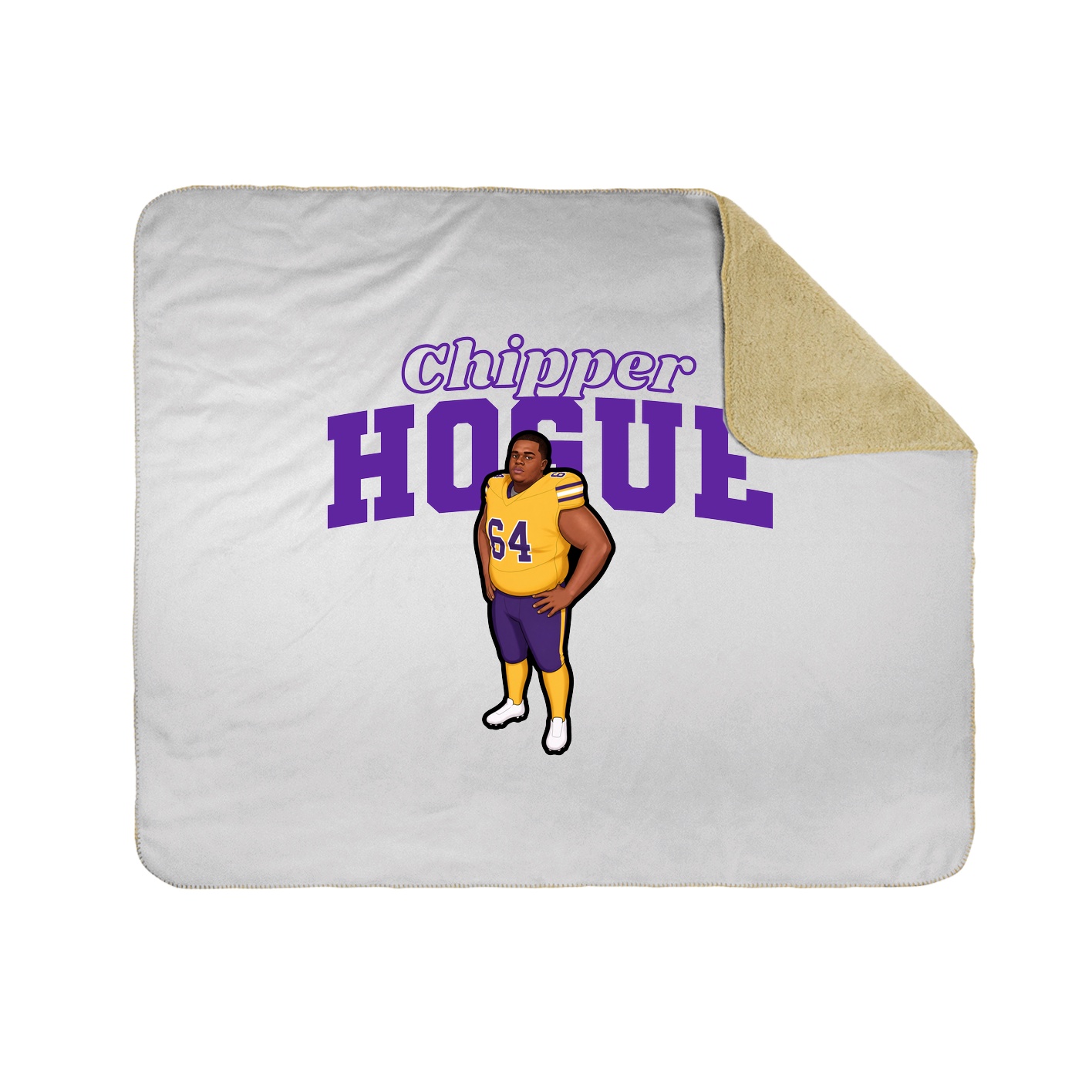 Throw Blanket — Name Arch in White