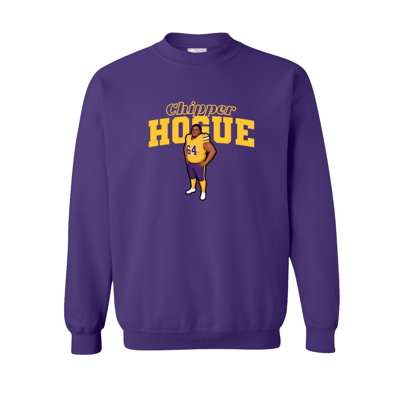 Fleece Crew — Name Arch in Purple
