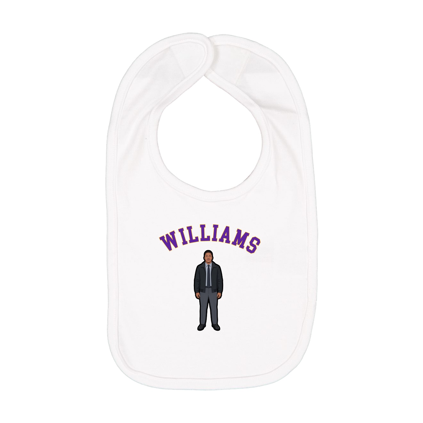 Infant Bib — Shirsey Arch in White