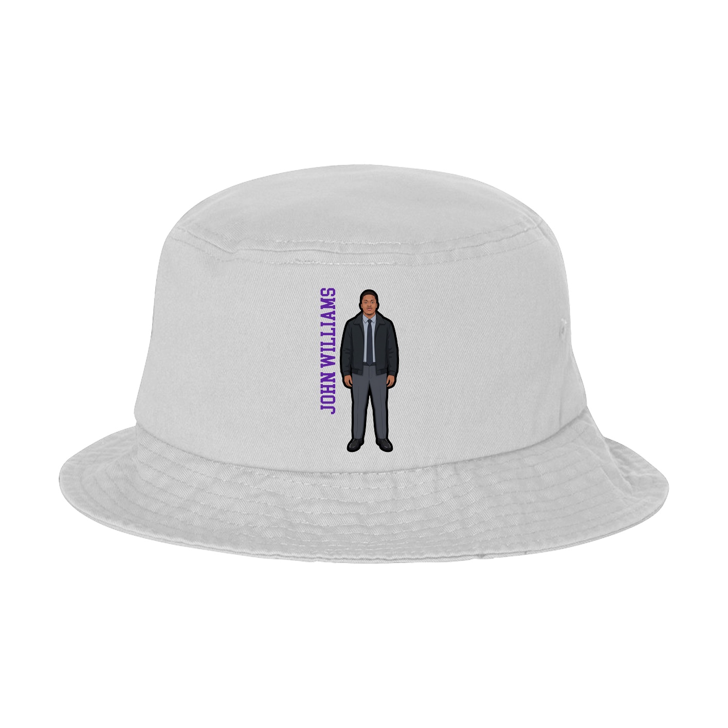 Bucket Cap — Name Vertical in White