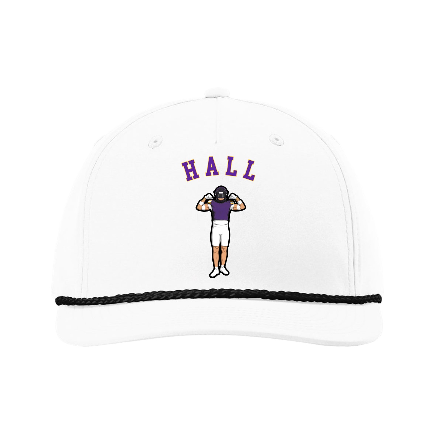 Five-Panel Classic Rope Cap — Shirsey Arch in White