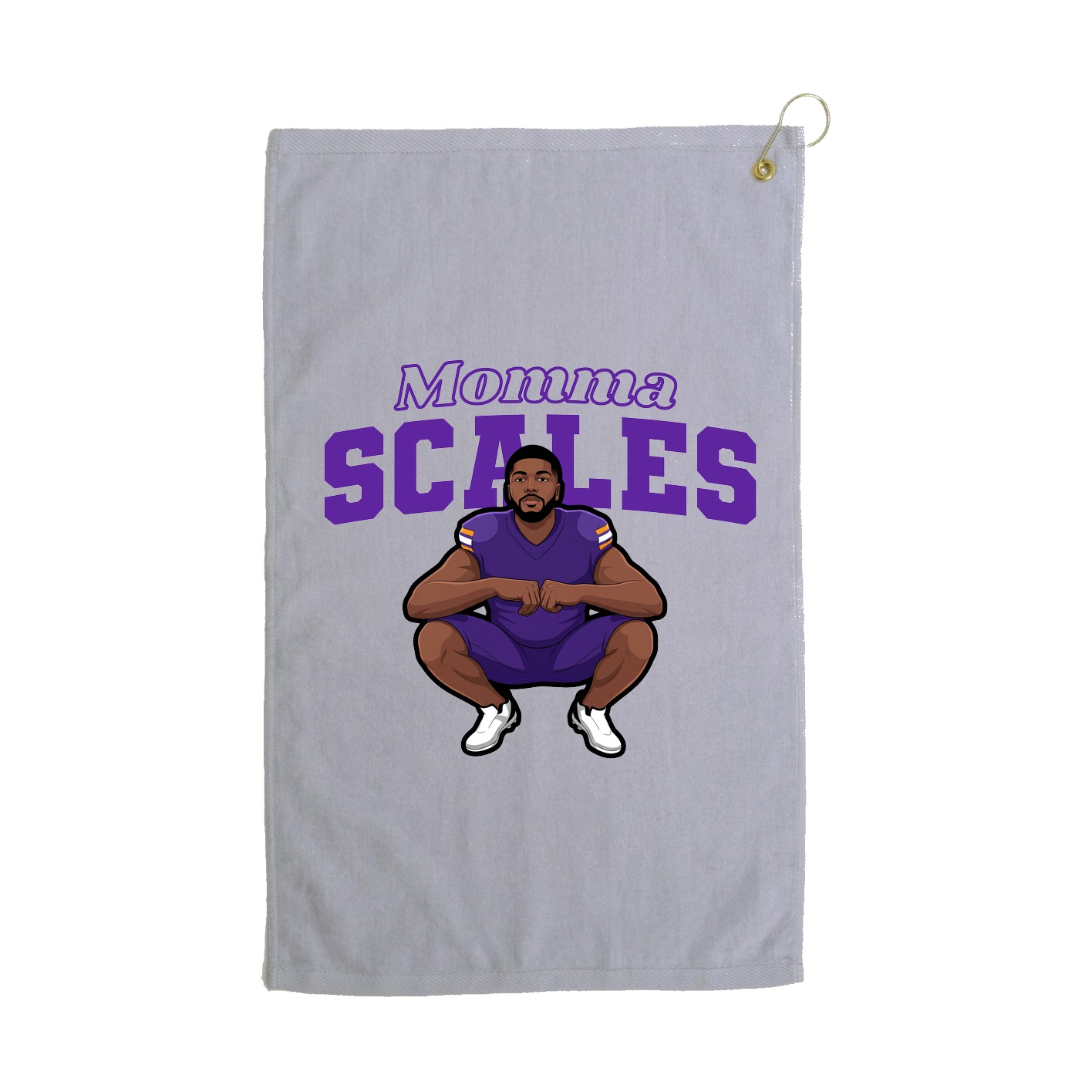 Golf Towel — Mothers Day Block in Grey