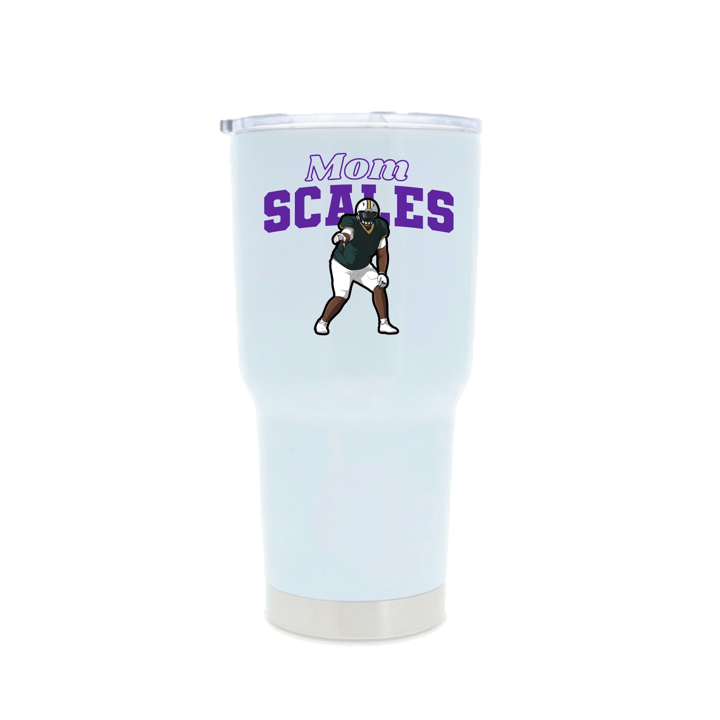 30oz Stainless Steel Tumbler — Mothers Day Block in White
