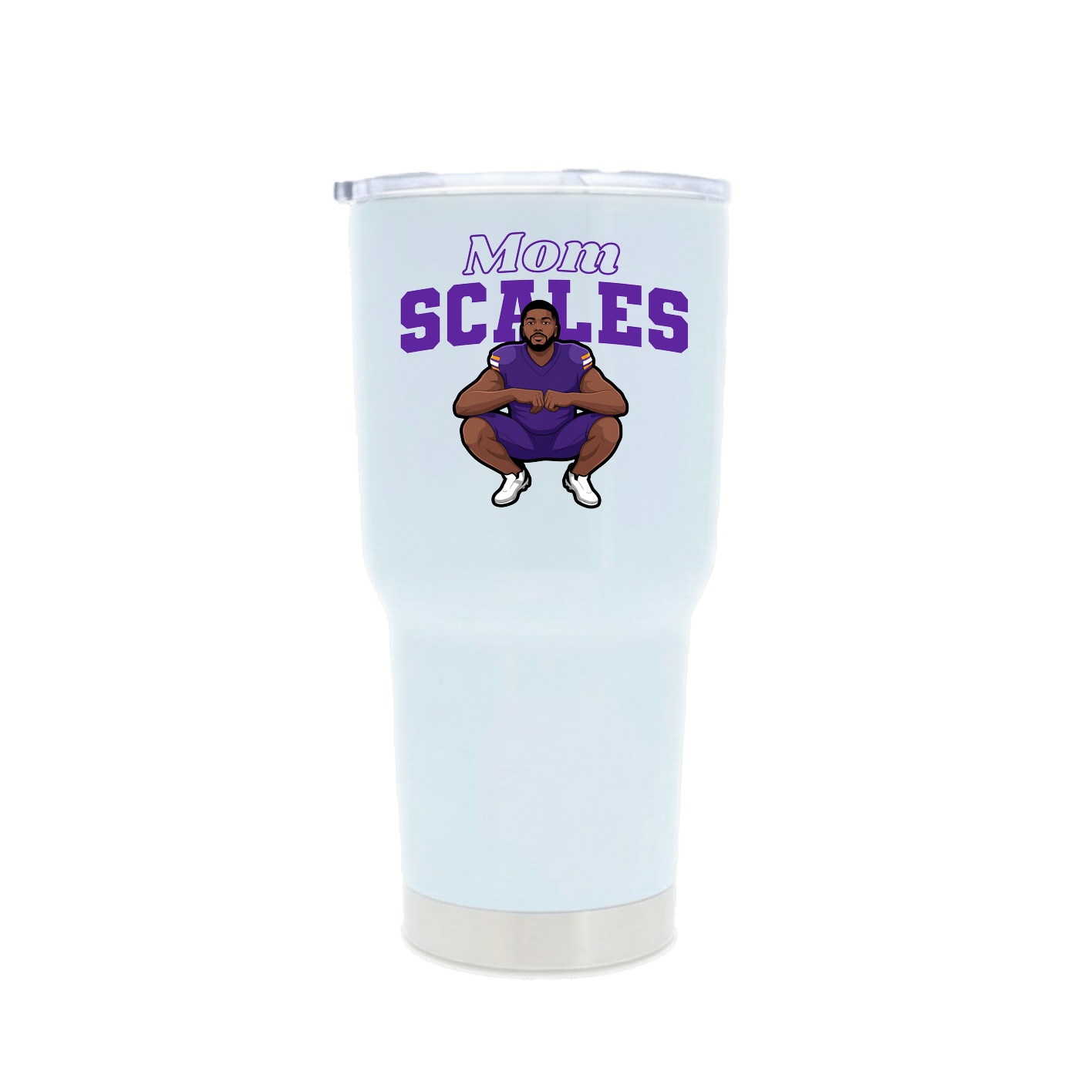 30oz Stainless Steel Tumbler — Mothers Day Block in White