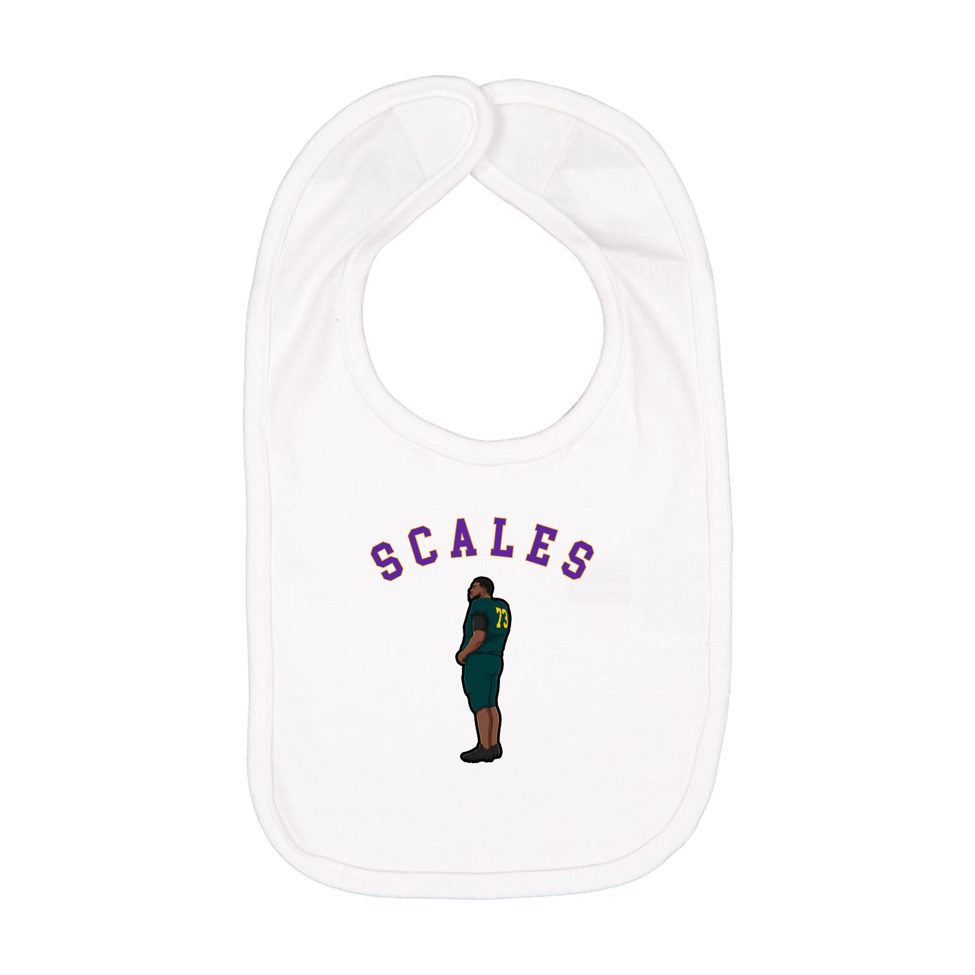 Infant Bib — Shirsey Arch in White