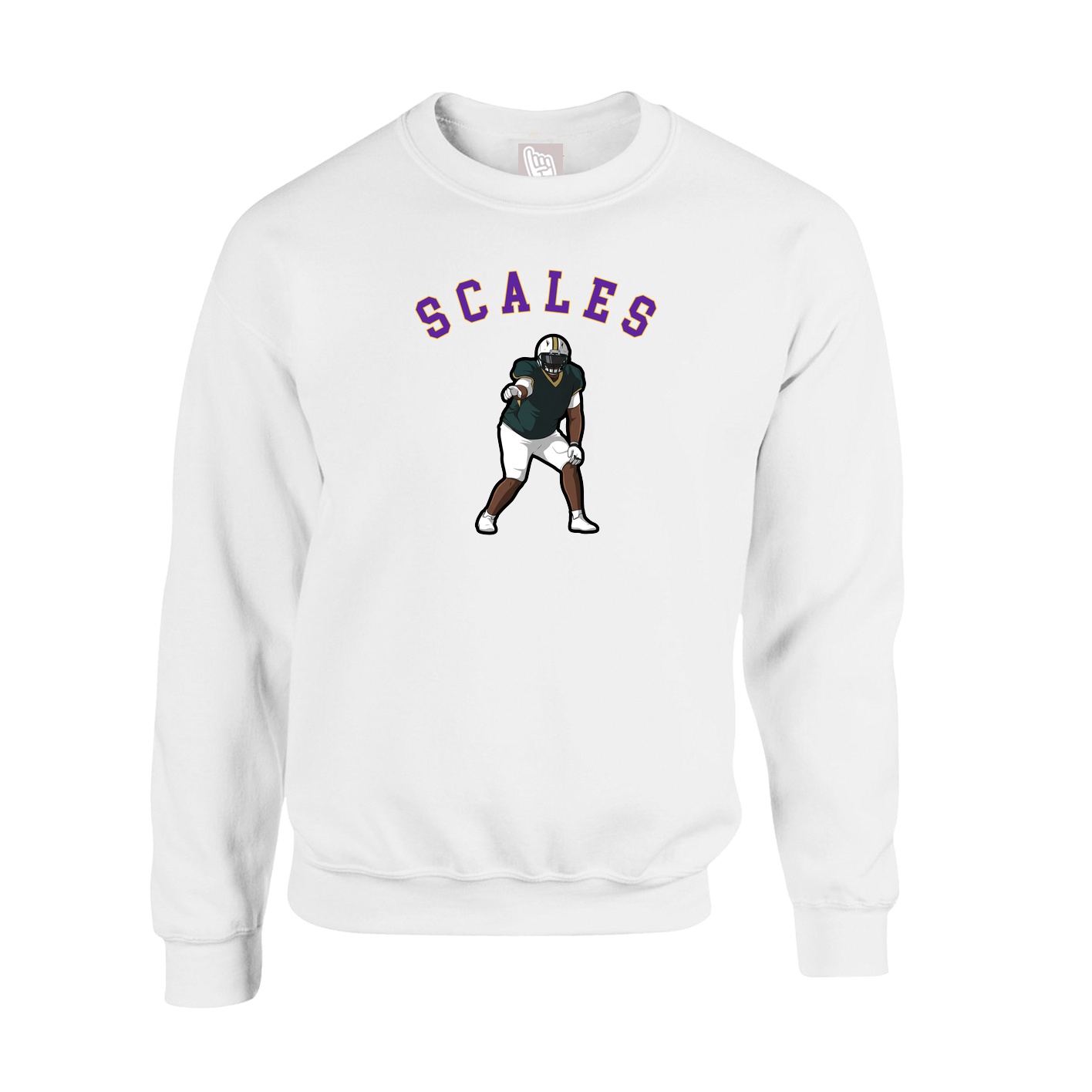 Fleece Crew — Shirsey Arch in White