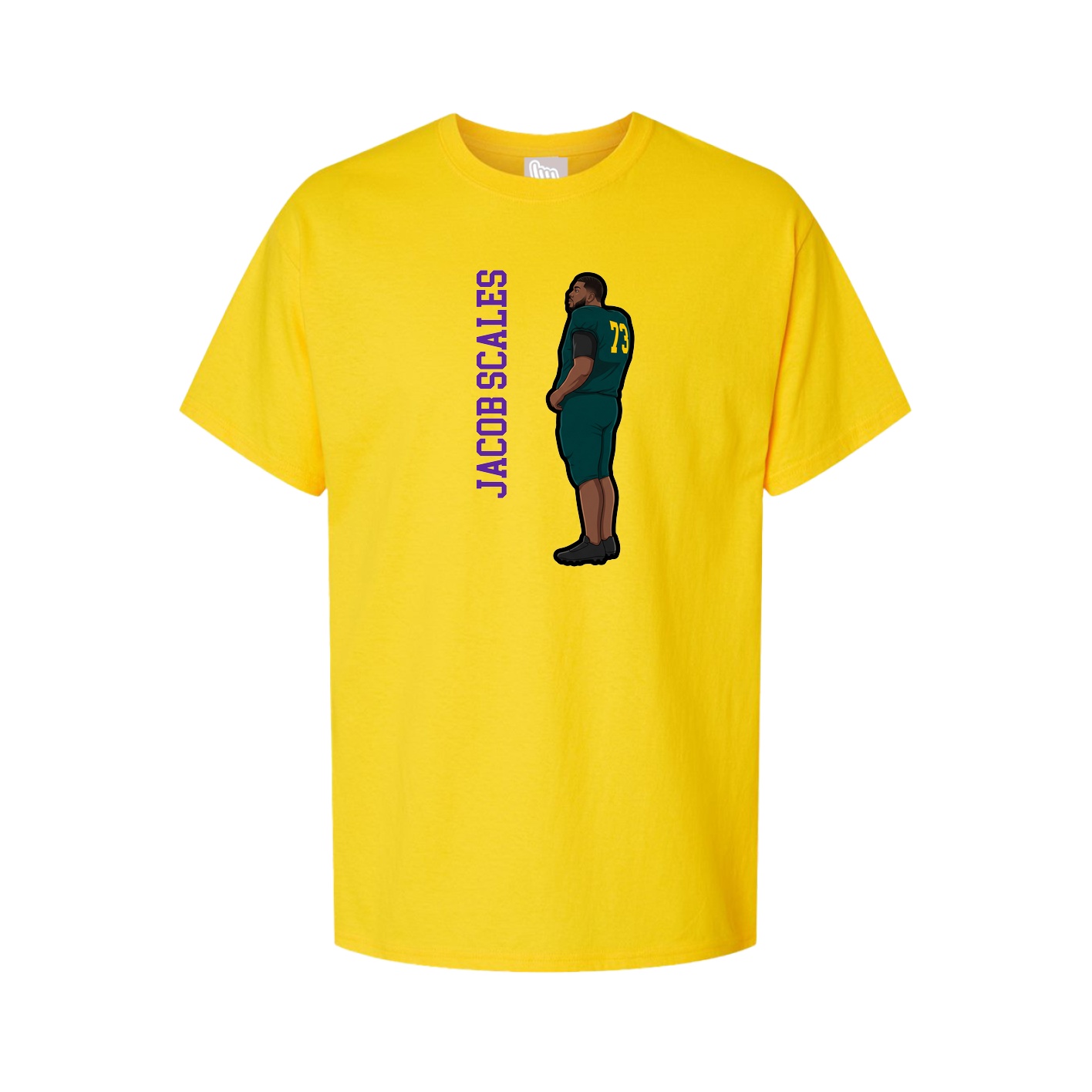 Youth Tee — Name Vertical in Gold