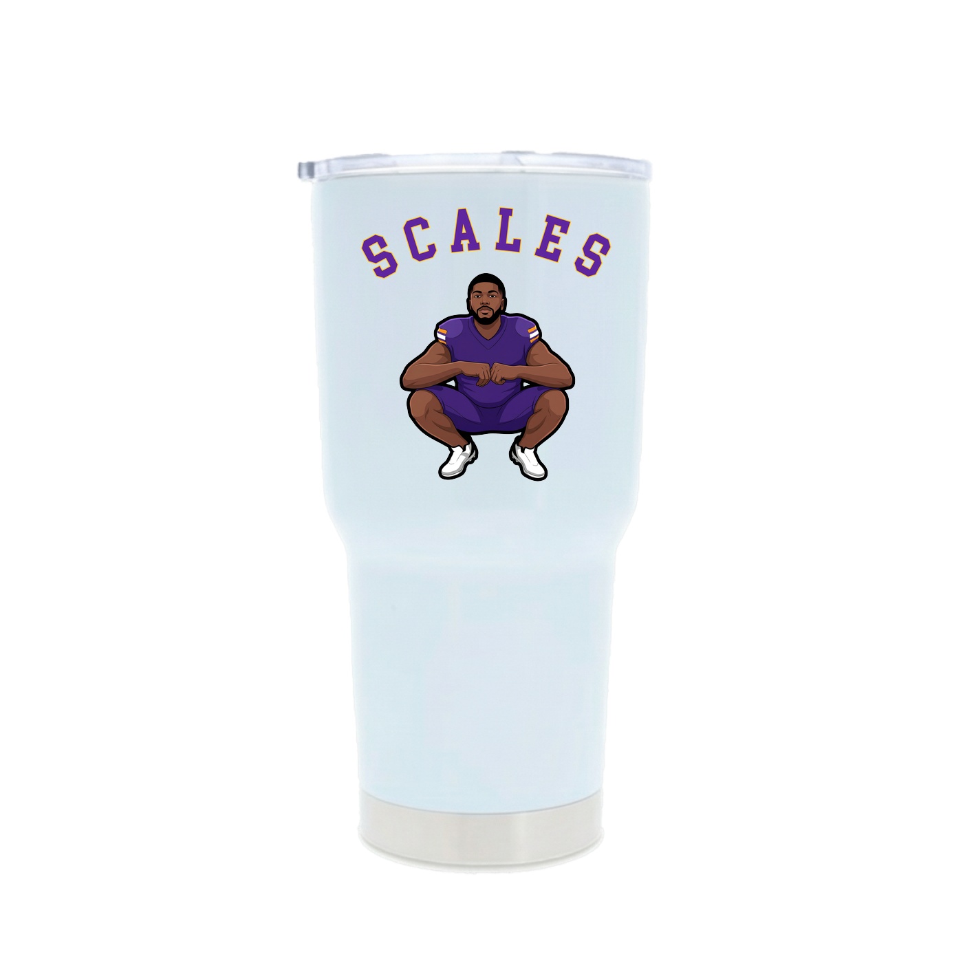 30oz Stainless Steel Tumbler — Shirsey Arch in White