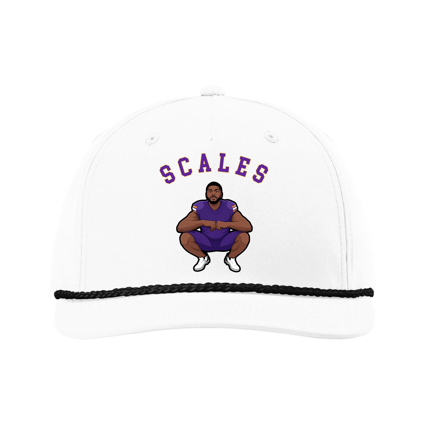 Five-Panel Classic Rope Cap — Shirsey Arch in White