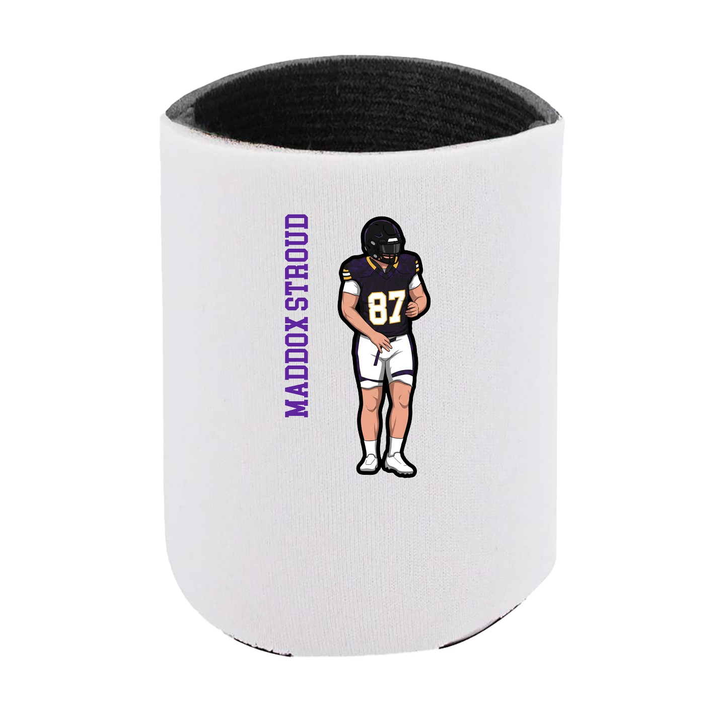 Can Holder — Name Vertical in White