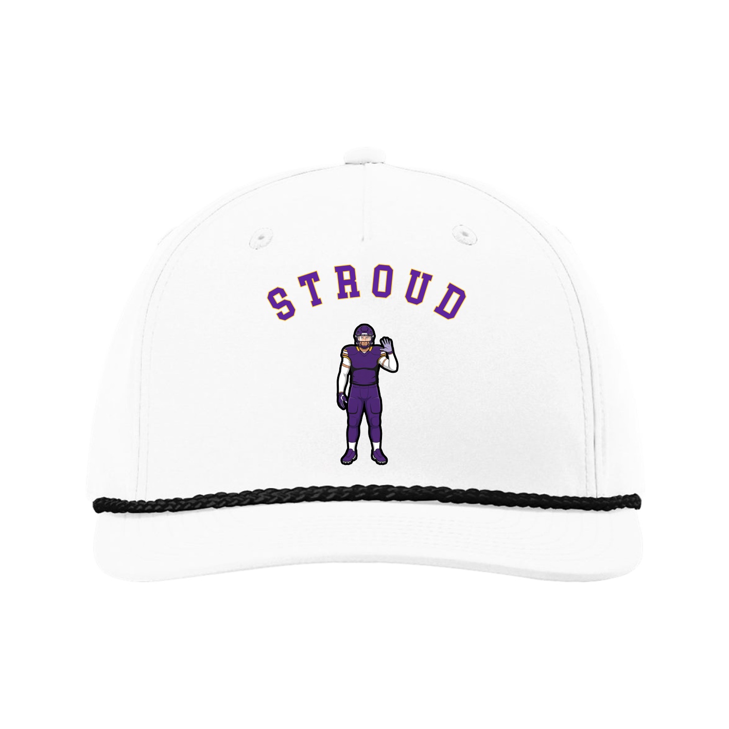 Five-Panel Classic Rope Cap — Shirsey Arch in White