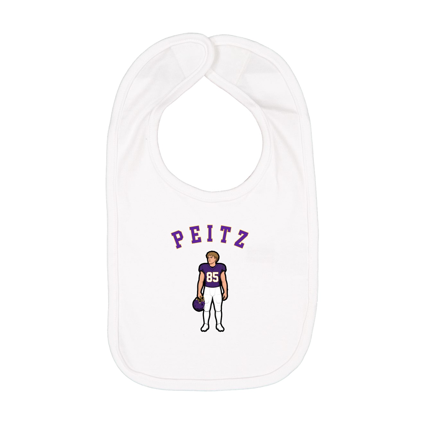 Infant Bib — Shirsey Arch in White