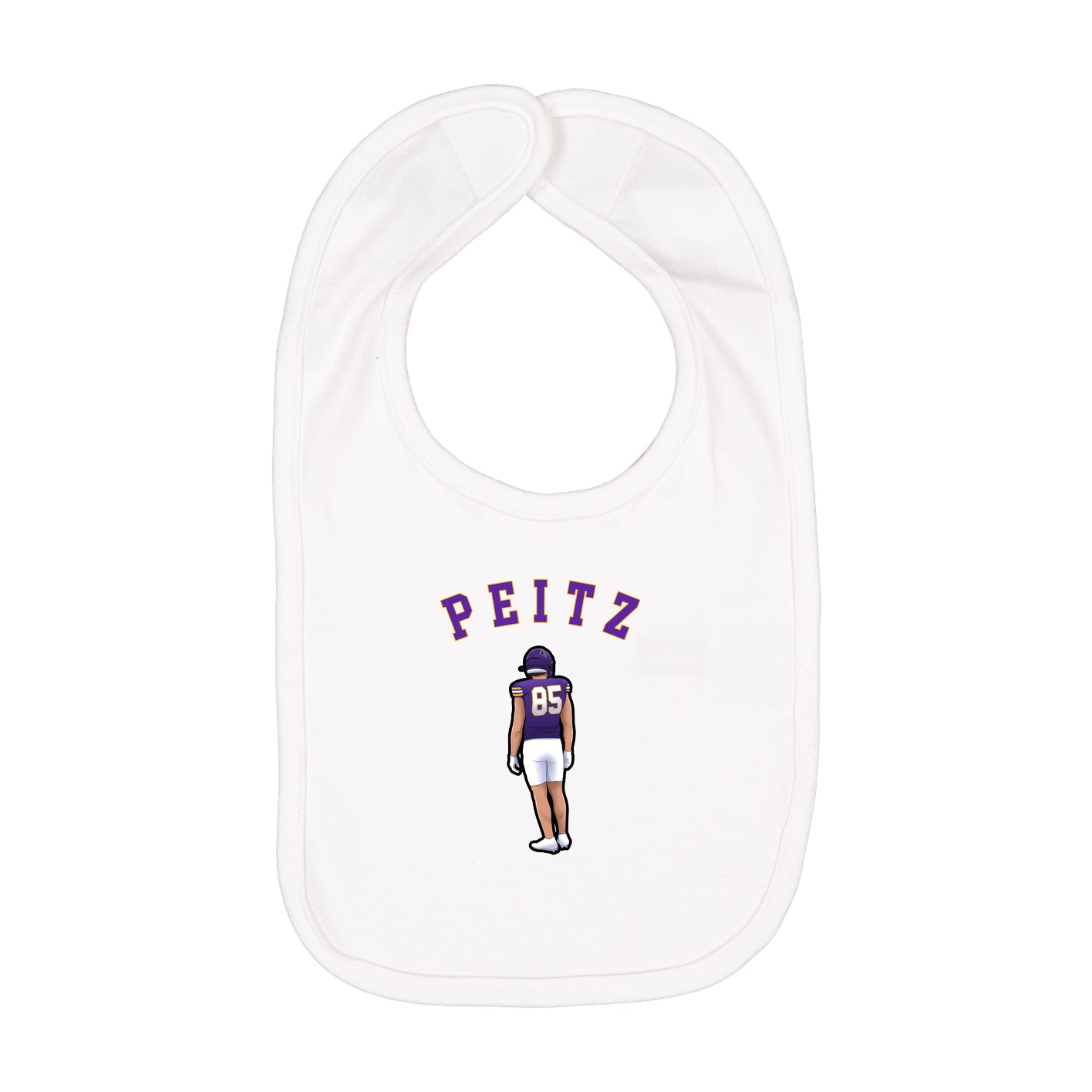 Infant Bib — Shirsey Arch in White