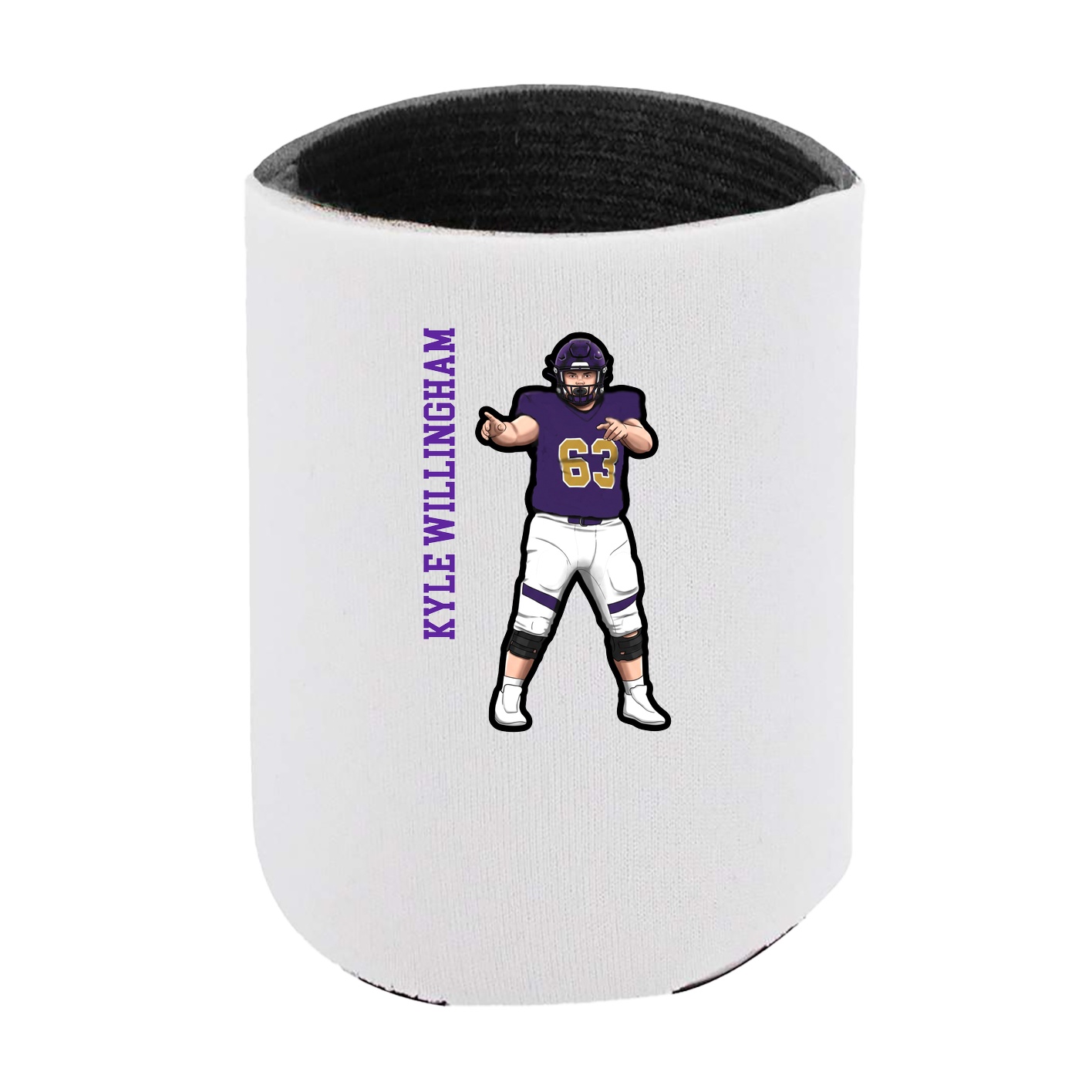 Can Holder — Name Vertical in White