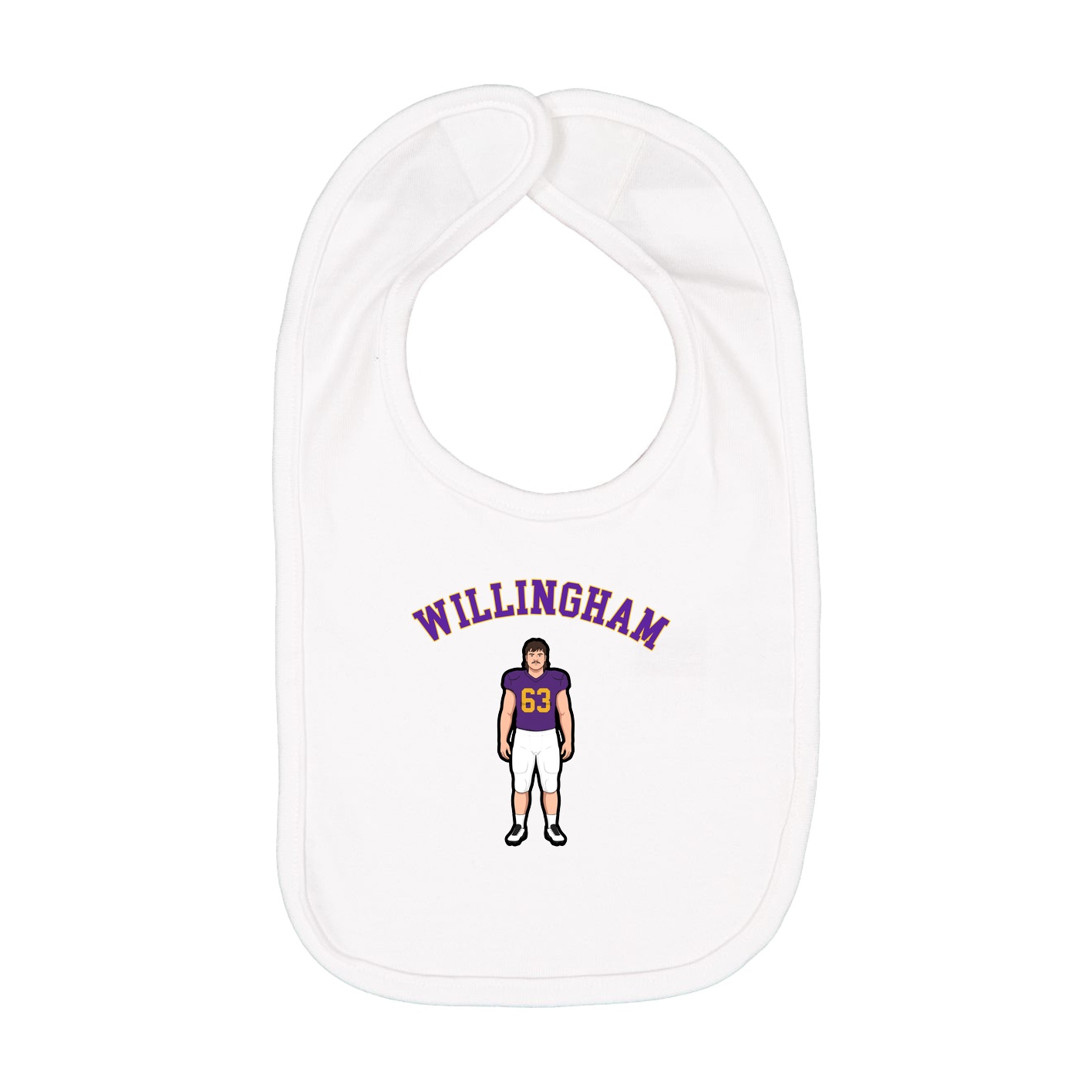 Infant Bib — Shirsey Arch in White