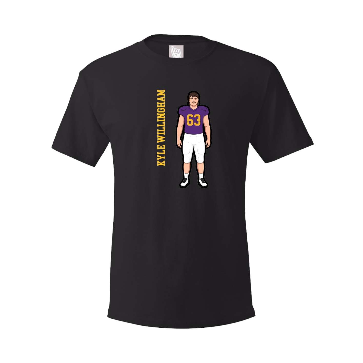 Youth Tee — Name Vertical in Black
