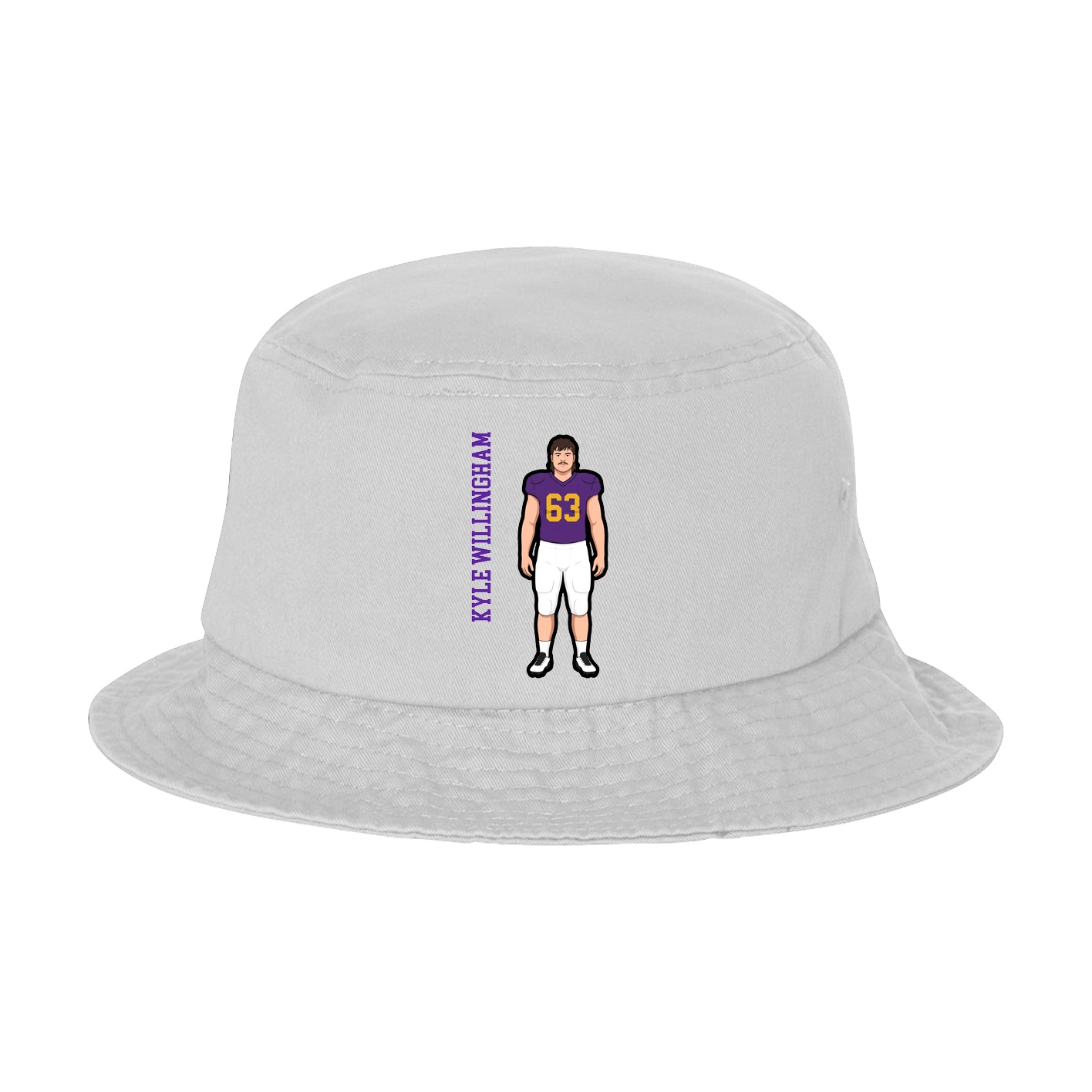 Bucket Cap — Name Vertical in White