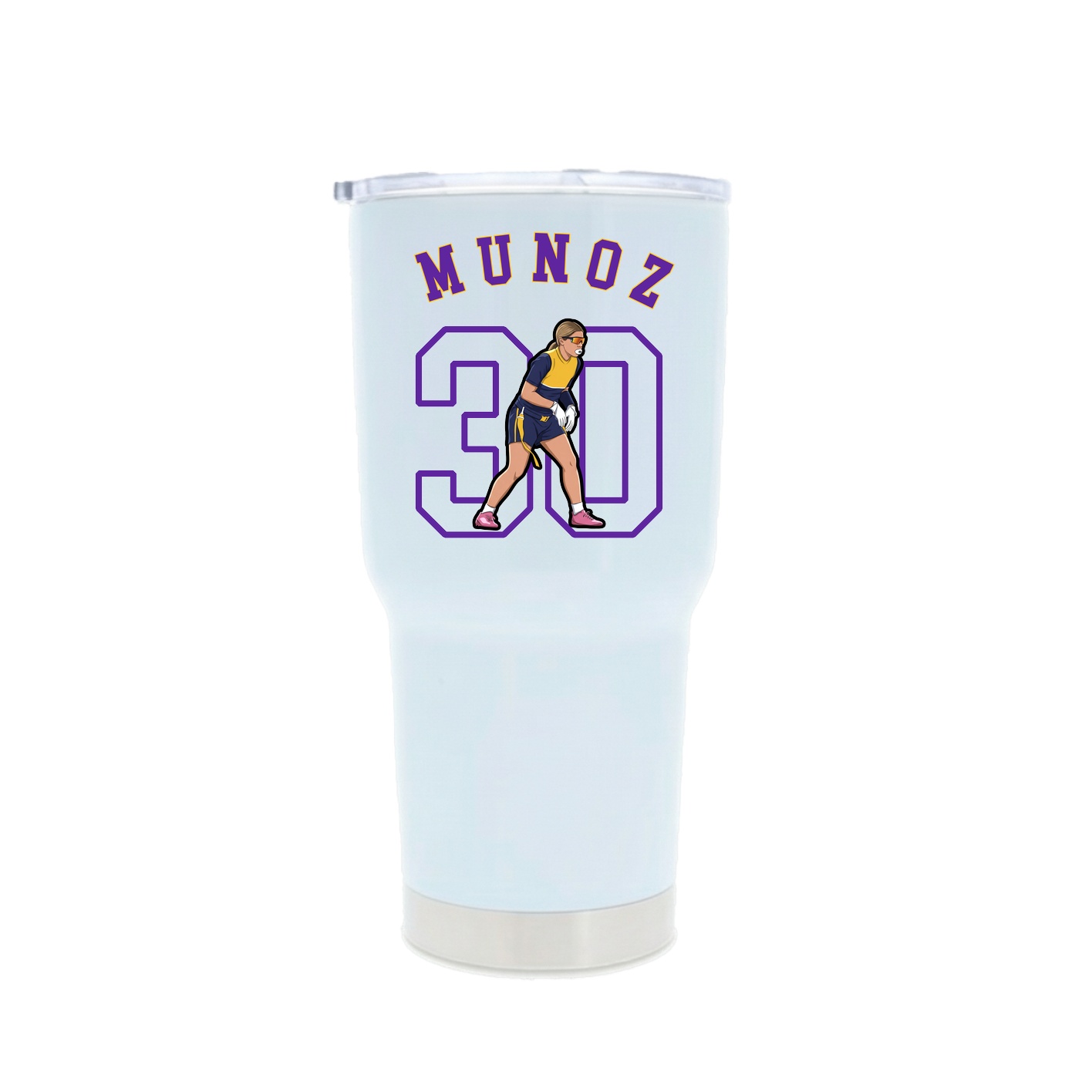 30oz Stainless Steel Tumbler — Shirsey Arch in White