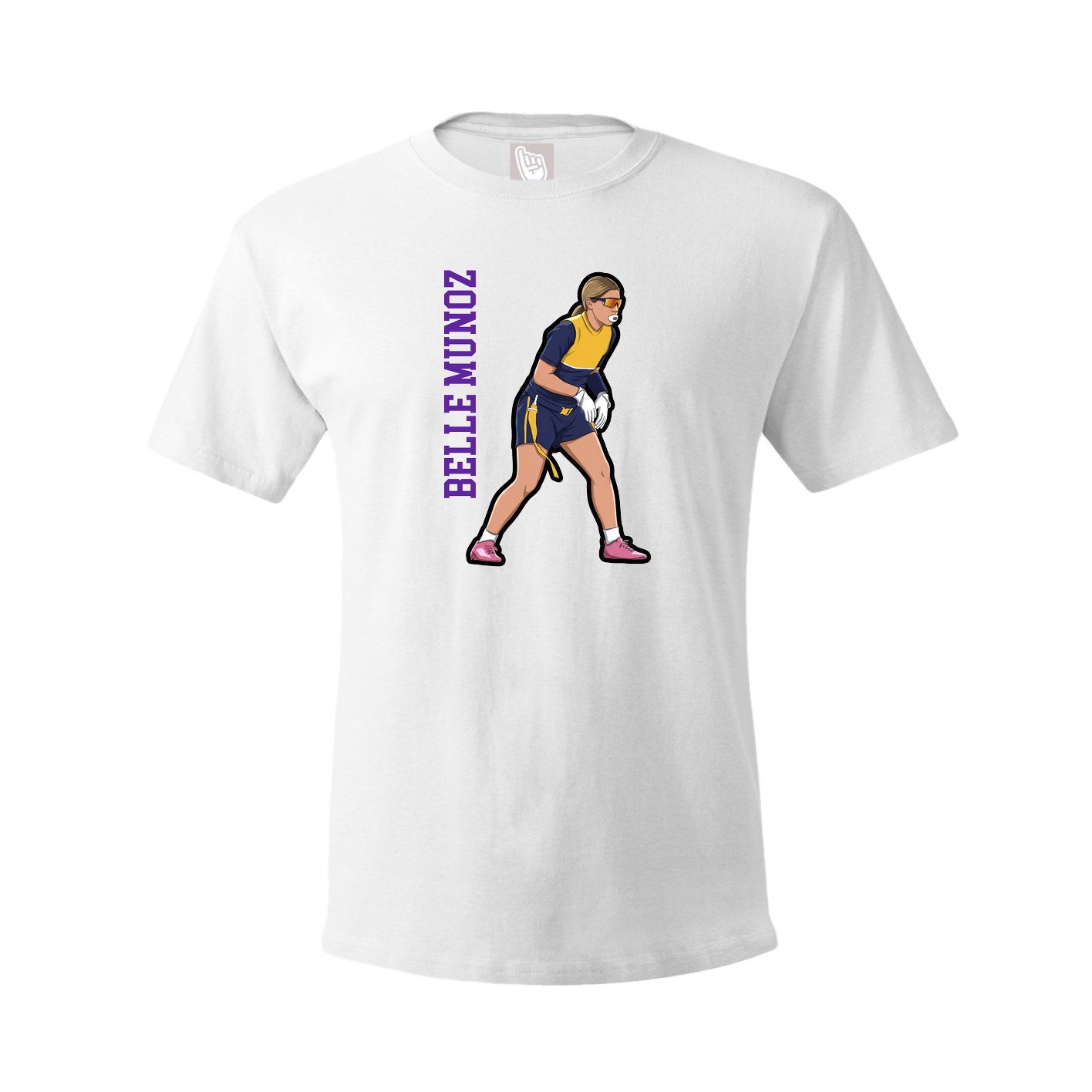 Youth Tee — Name Vertical in White