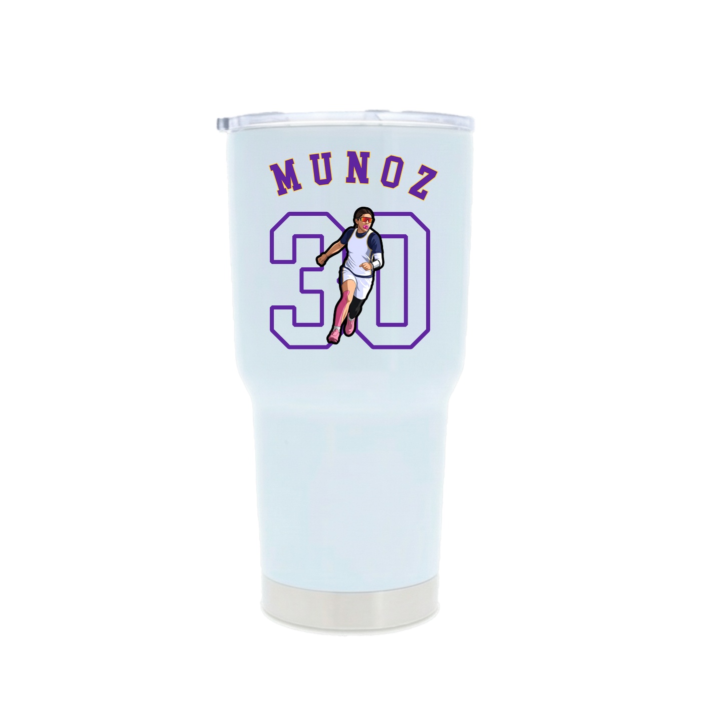 30oz Stainless Steel Tumbler — Shirsey Arch in White