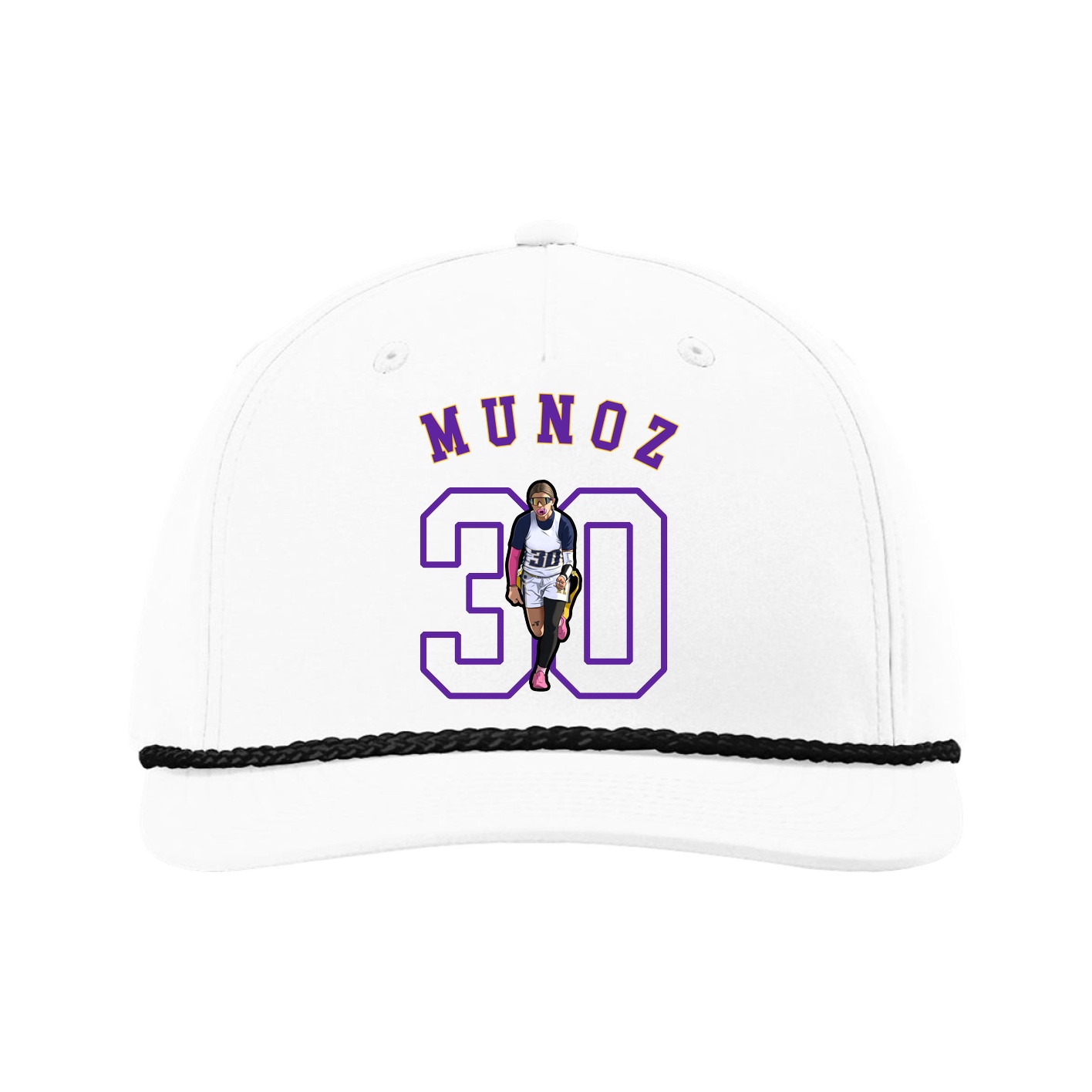 Five-Panel Classic Rope Cap — Shirsey Arch in White