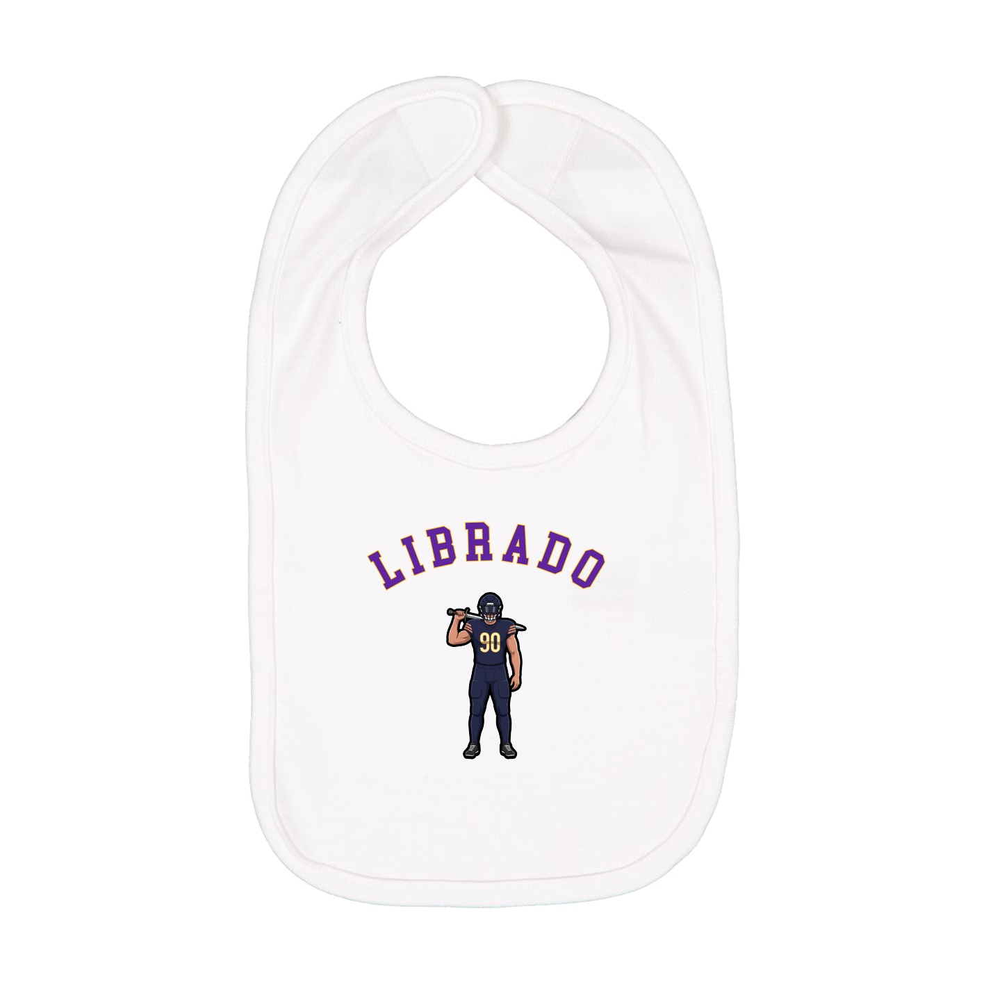 Infant Bib — Shirsey Arch in White