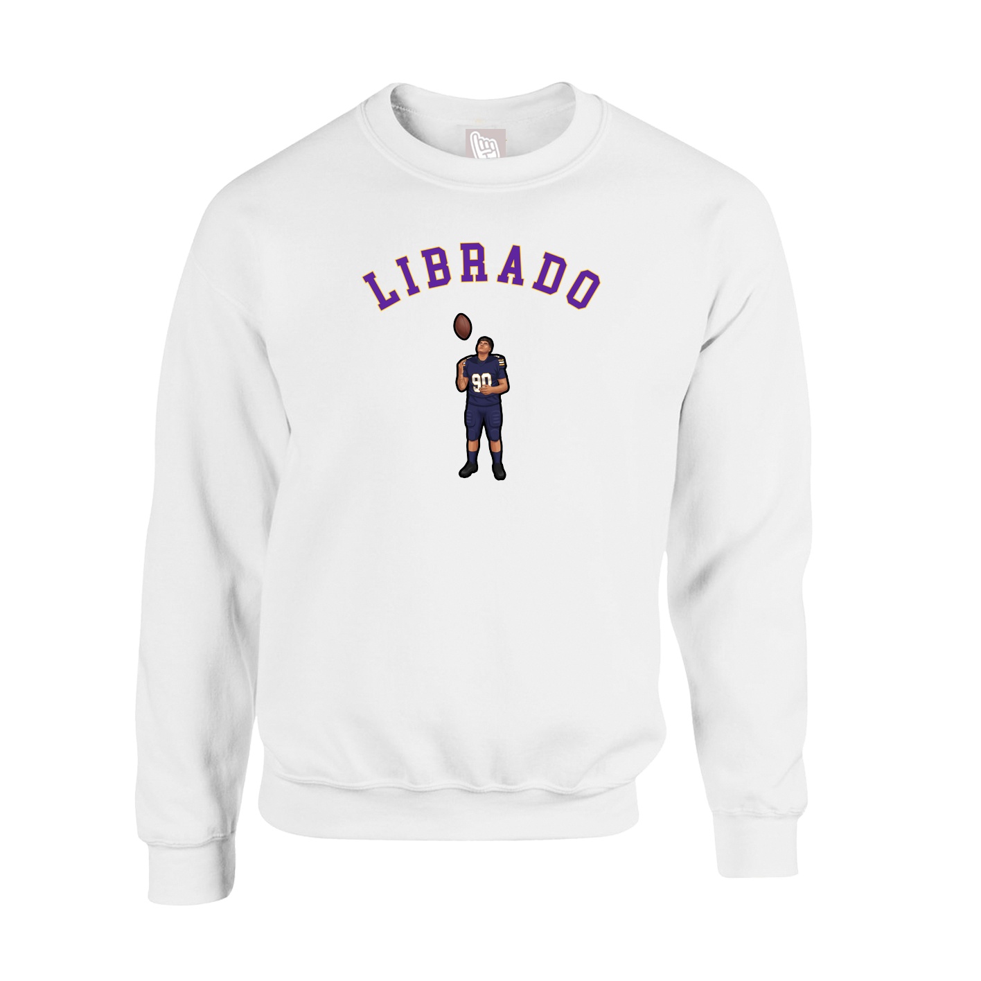 Fleece Crew — Shirsey Arch in White