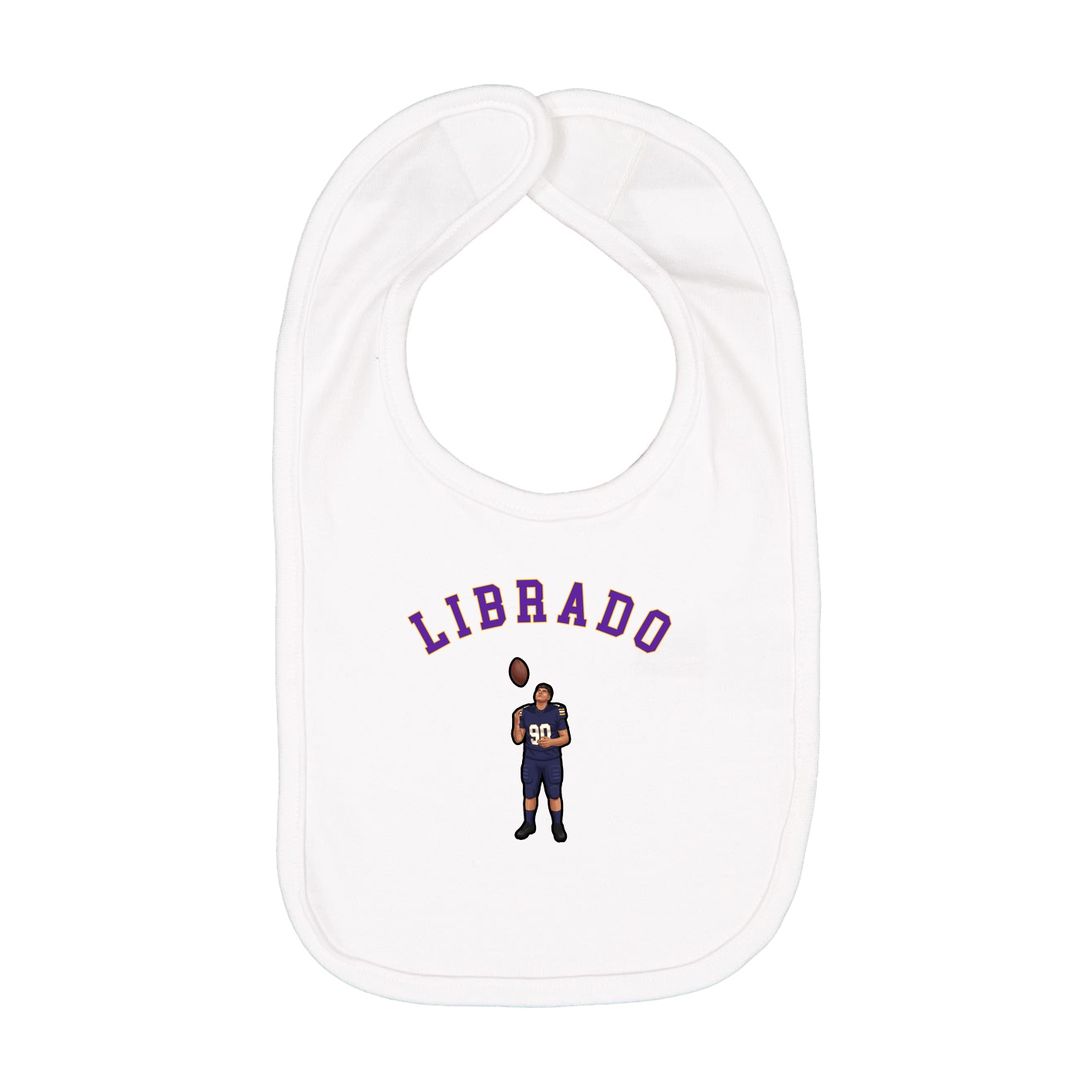 Infant Bib — Shirsey Arch in White